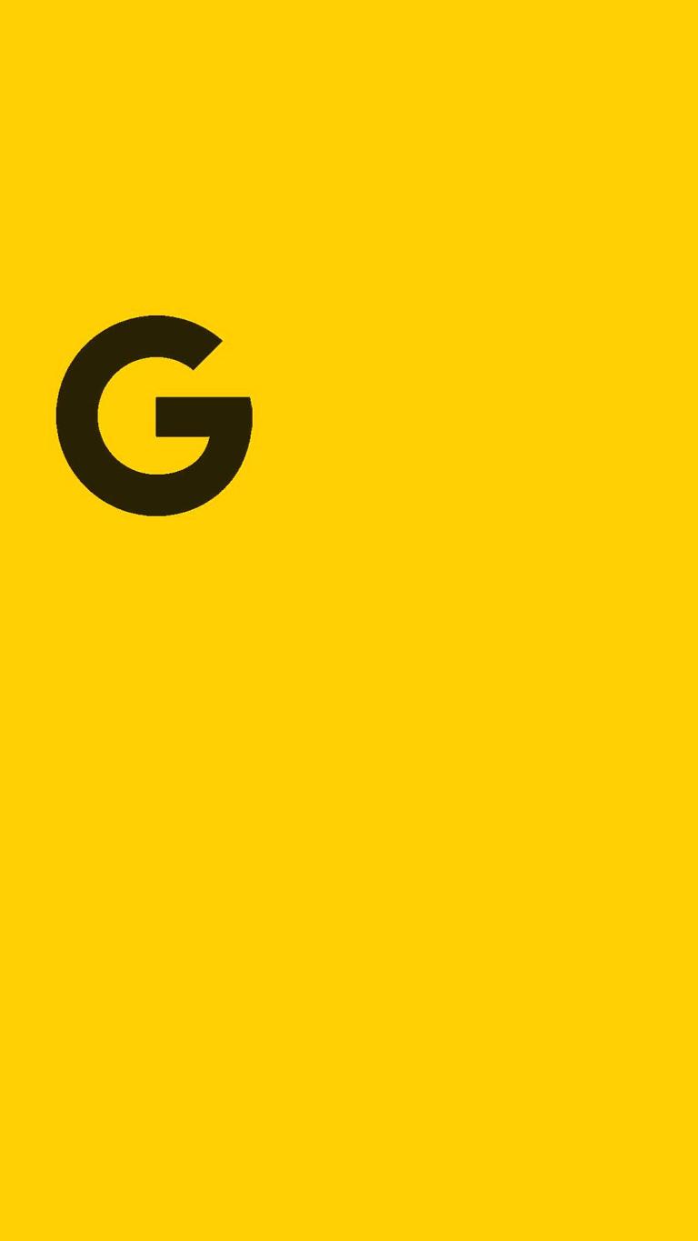 Google Logo Yellow Minimal Android Background Wallpaper