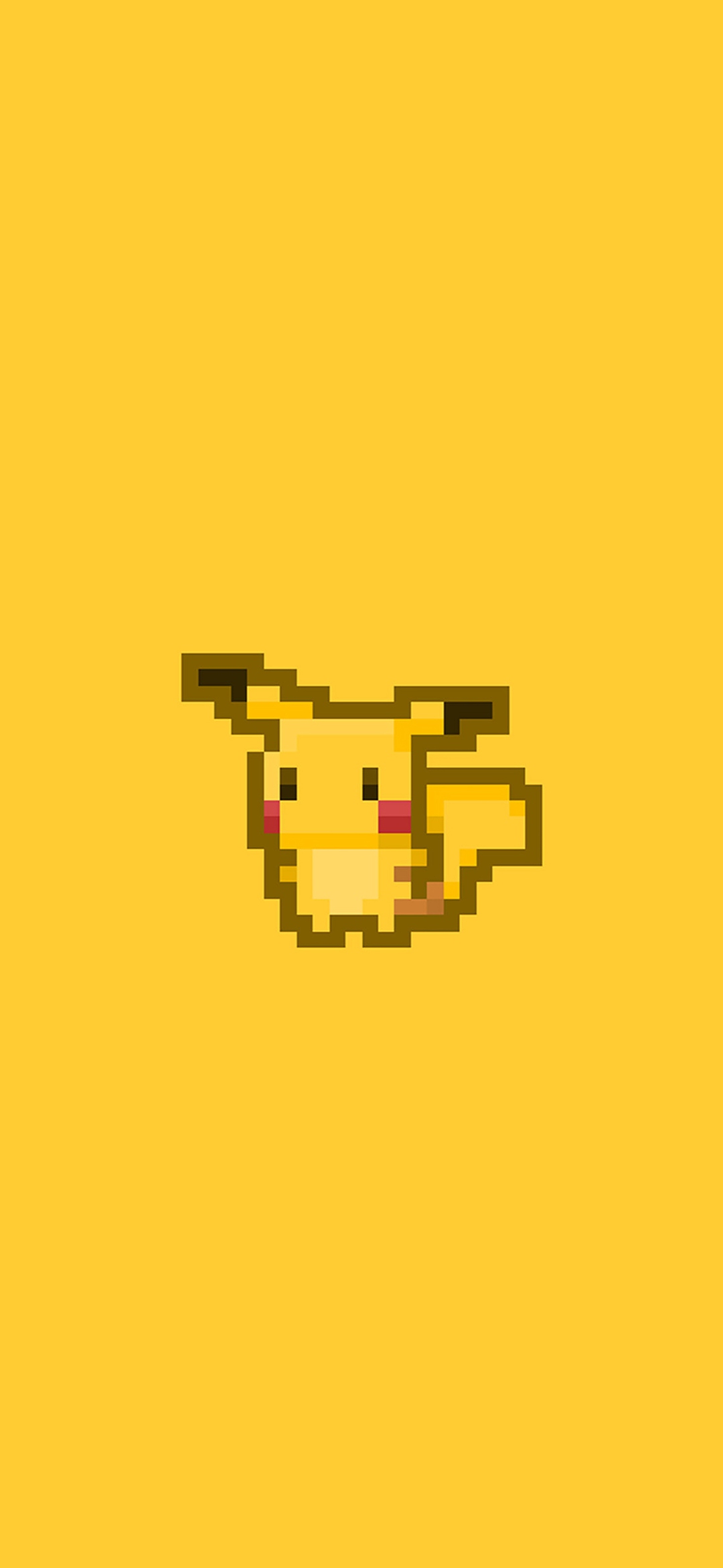 Pokémon Nineteen Yellow Minimal Super HD iPhone Wallpaper