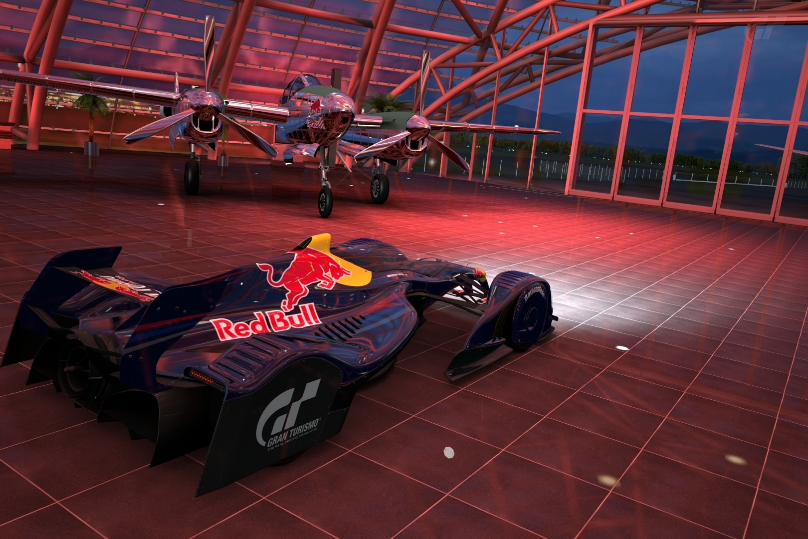 cars red bull hangar gran turismo 5 colors High Quality Wallpaper, High Definition Wallpaper