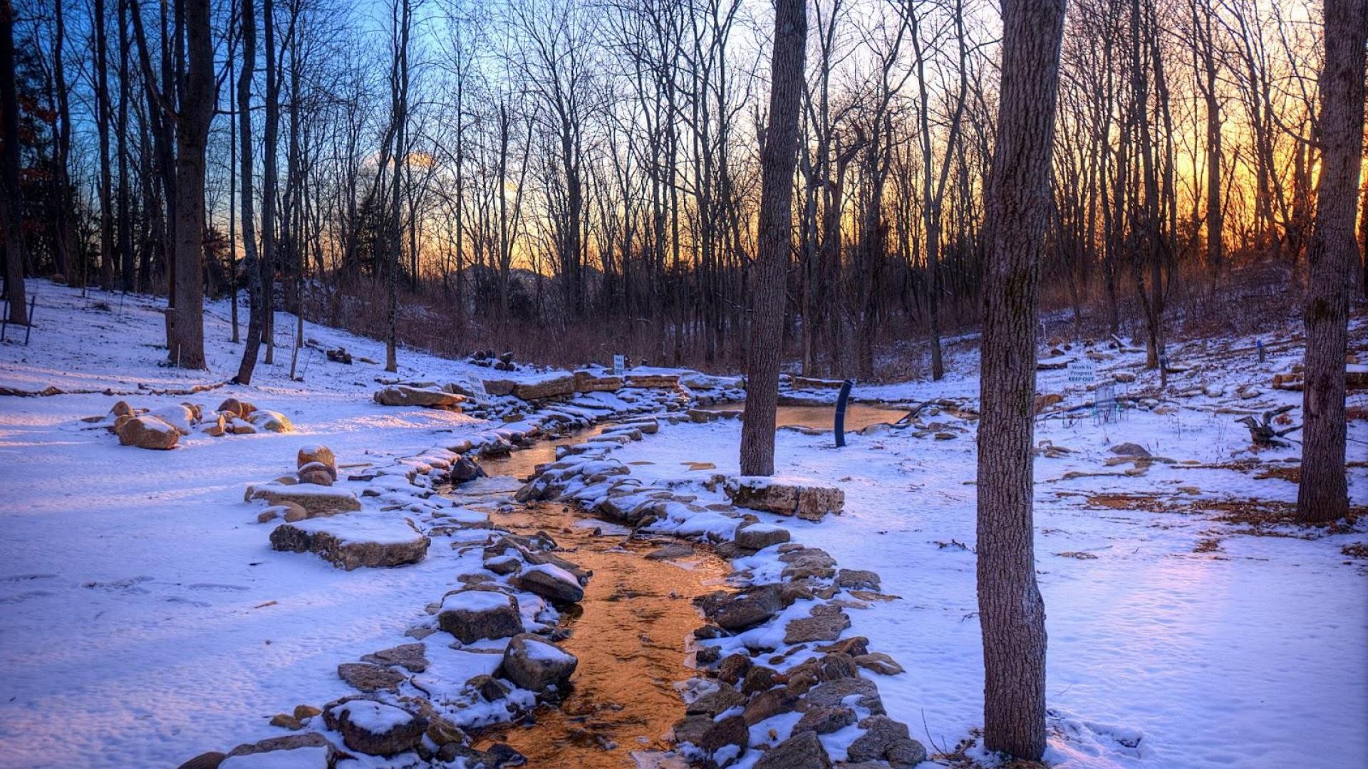 Free photo: Winter creek, Water, Winter