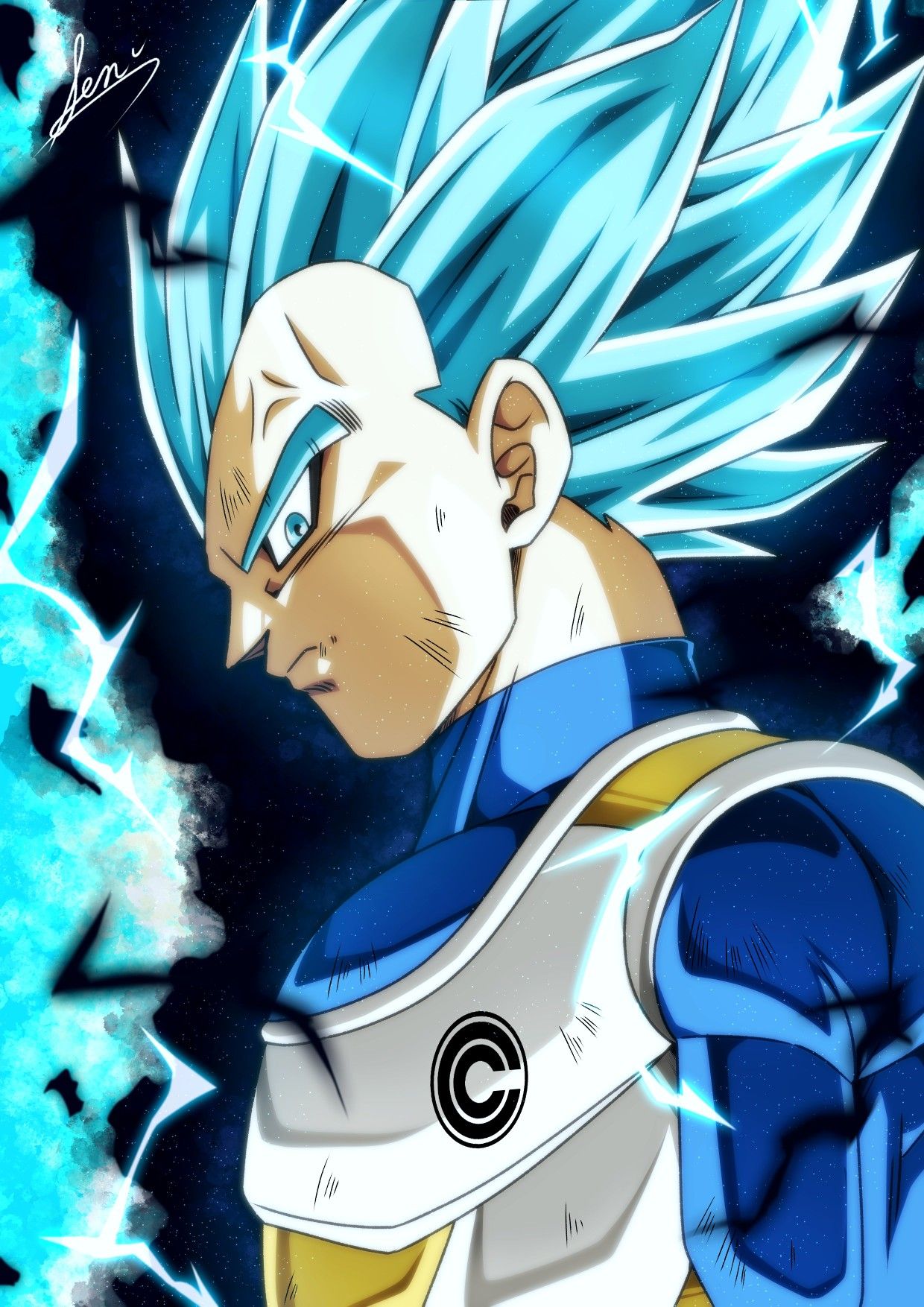 New Vegeta Super Saiyan Blue (Evil Aura) Cool Anime Wallpaper