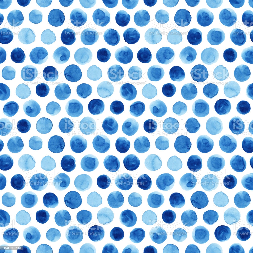 Watercolor Polka Dots Stock Illustration Image Now
