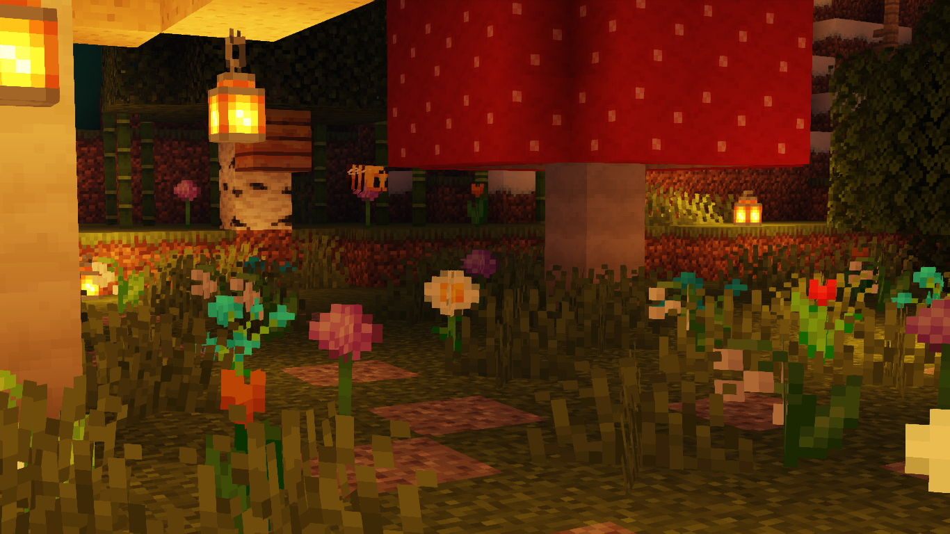 mushroom forest garden night ll minecraft. Minecraft wallpaper, Minecraft crafts, Minecraft decorations