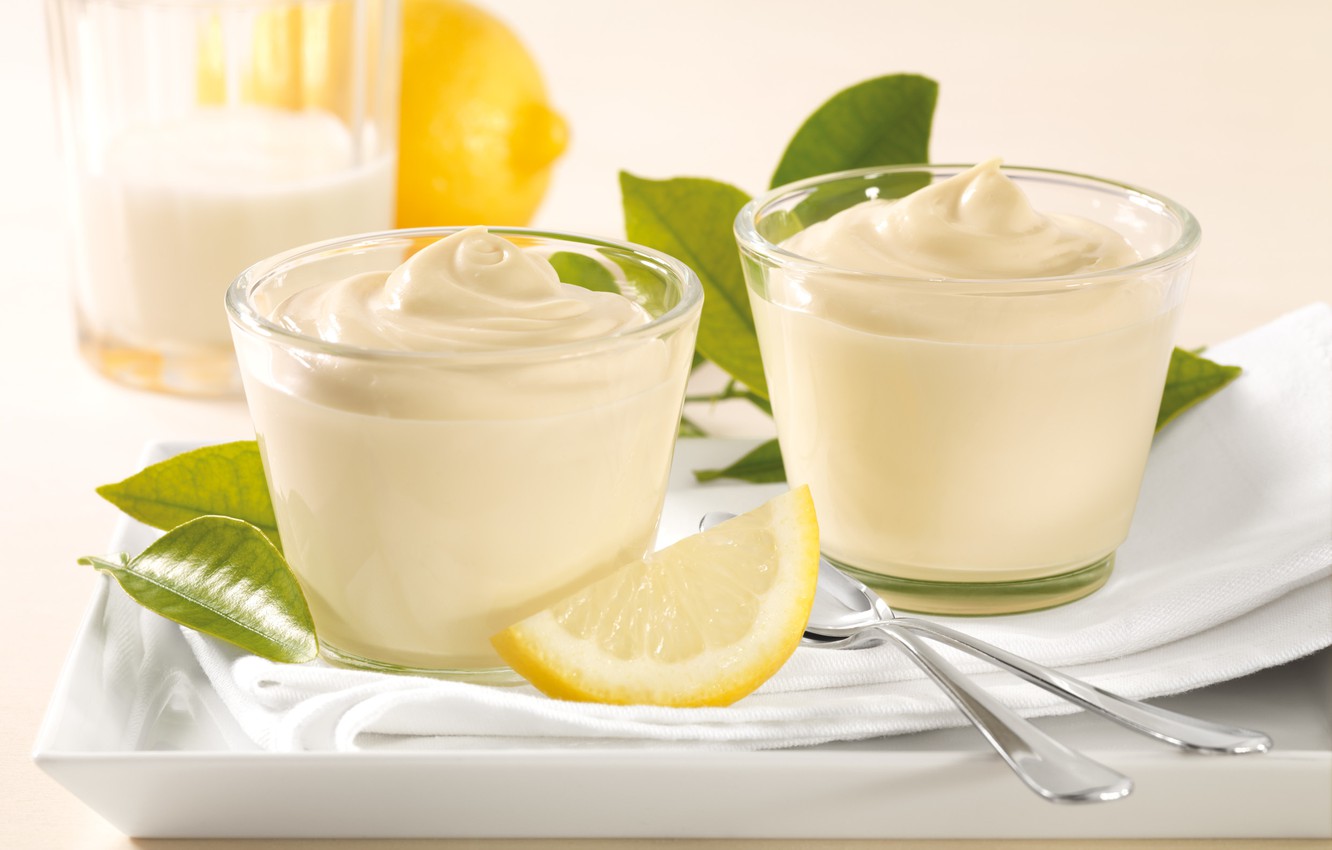 Wallpaper lemon, food, milk, lemon, cream, dessert, cream, dessert image for desktop, section еда