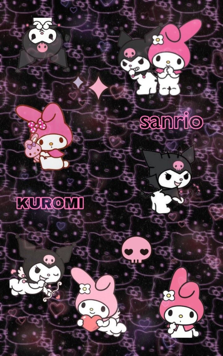 Pinterest  Emo wallpaper Hello kitty wallpaper Goth wallpaper