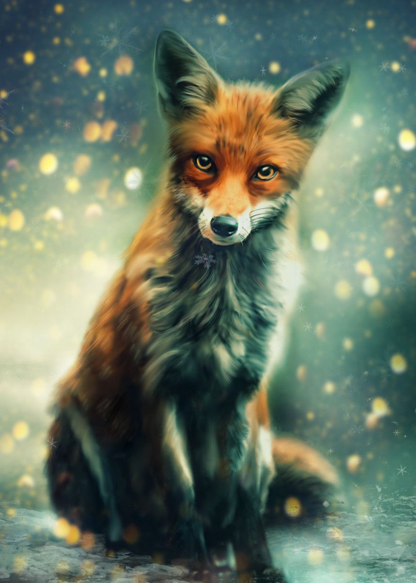 Mr Fox' Poster by Claudia McKinney. Displate. Fox artwork, Fox poster, Best nature wallpaper