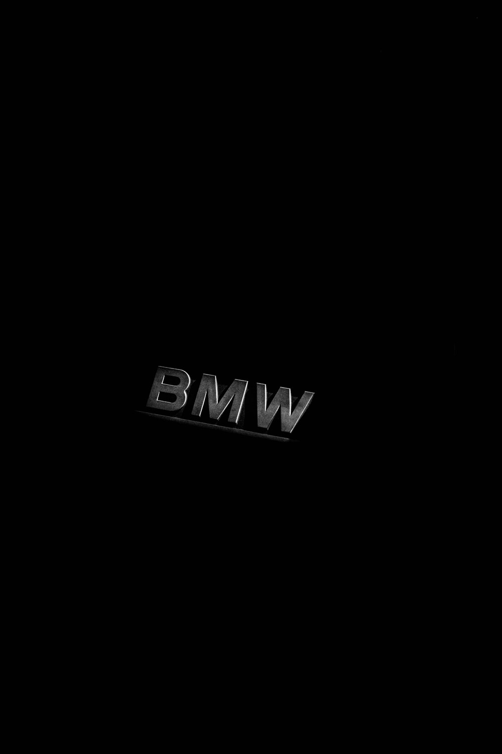 BMW emblem on black background photo