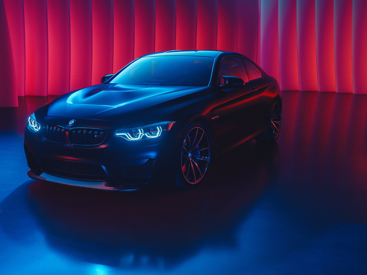 Black BMW Sedan, BMW M Car, Cyan, Blue, Red, Glowing, Black Cars Wallpaper • Wallpaper For You