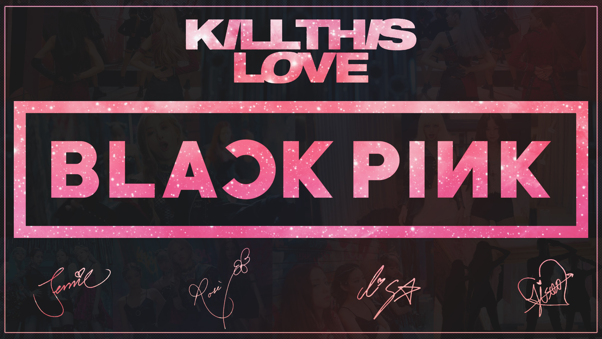 Autograph Blackpink Girl Band K Pop Wallpaper:1920x1080