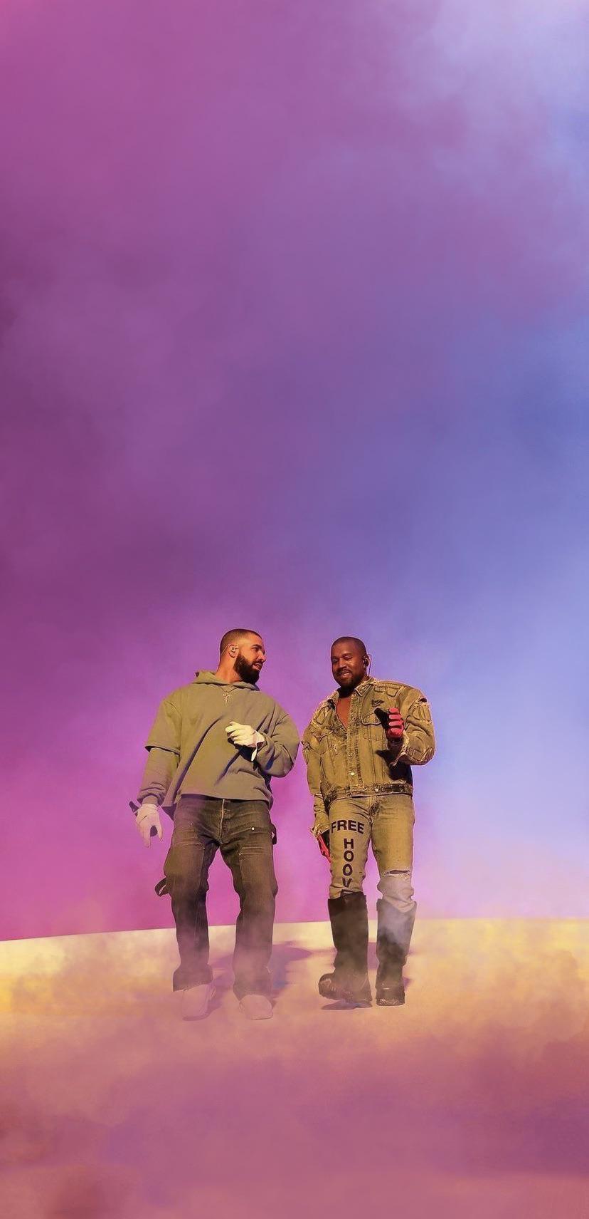 Some wallpaper I made from the Kanye and Drake concert