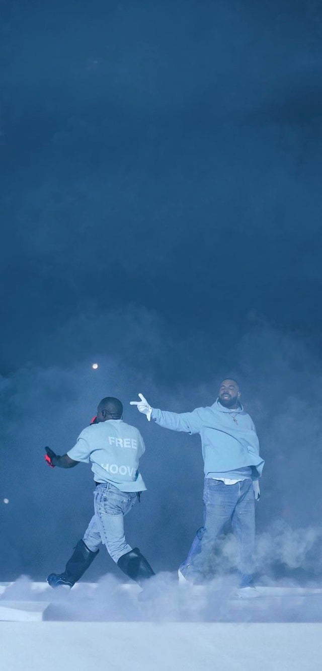 Some wallpaper I made from the Kanye and Drake concert