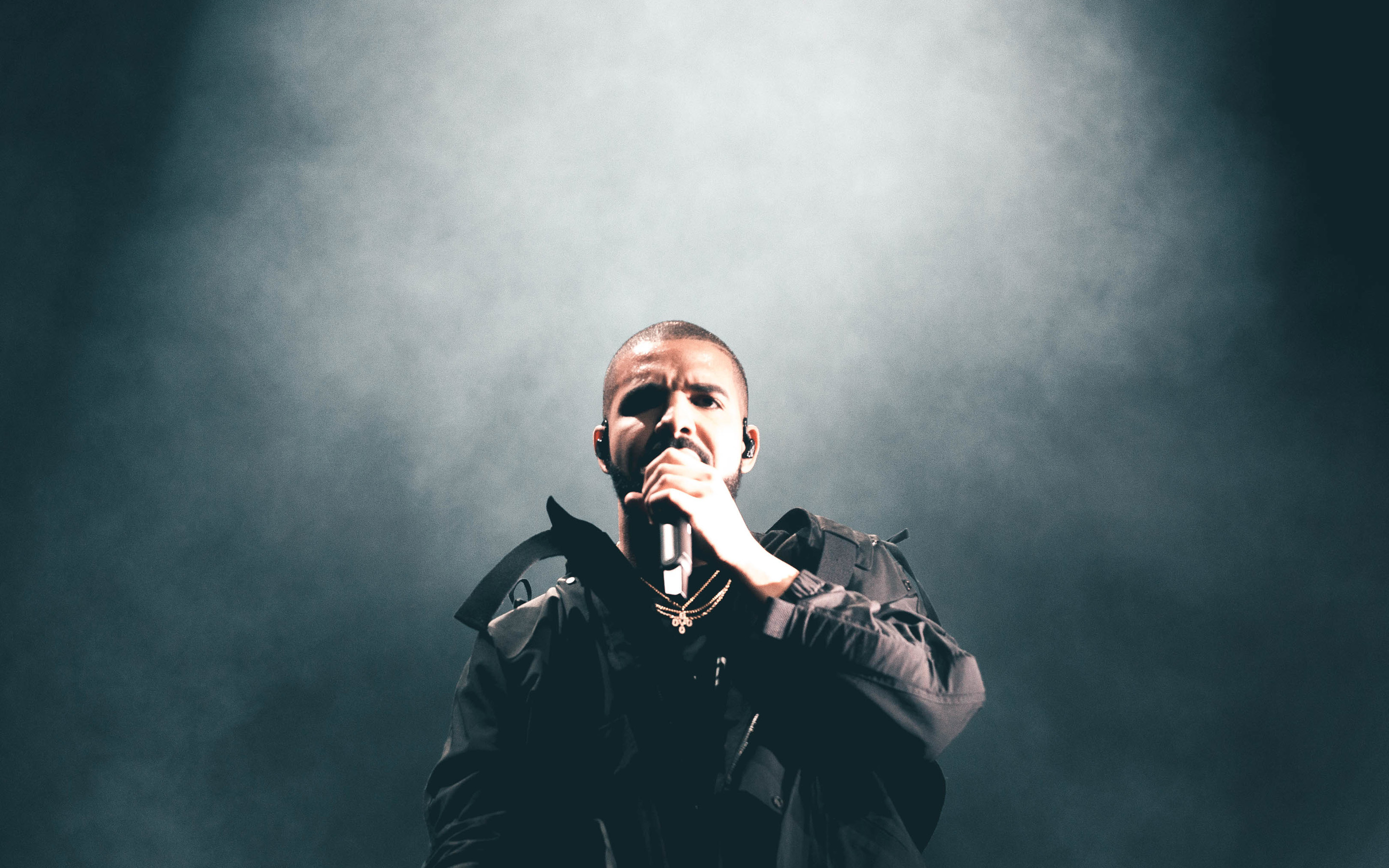 Download wallpaper Drake, concert, canadian rapper, music stars, Aubrey Drake Graham, photohoot, Drake with microphone for desktop with resolution 2880x1800. High Quality HD picture wallpaper