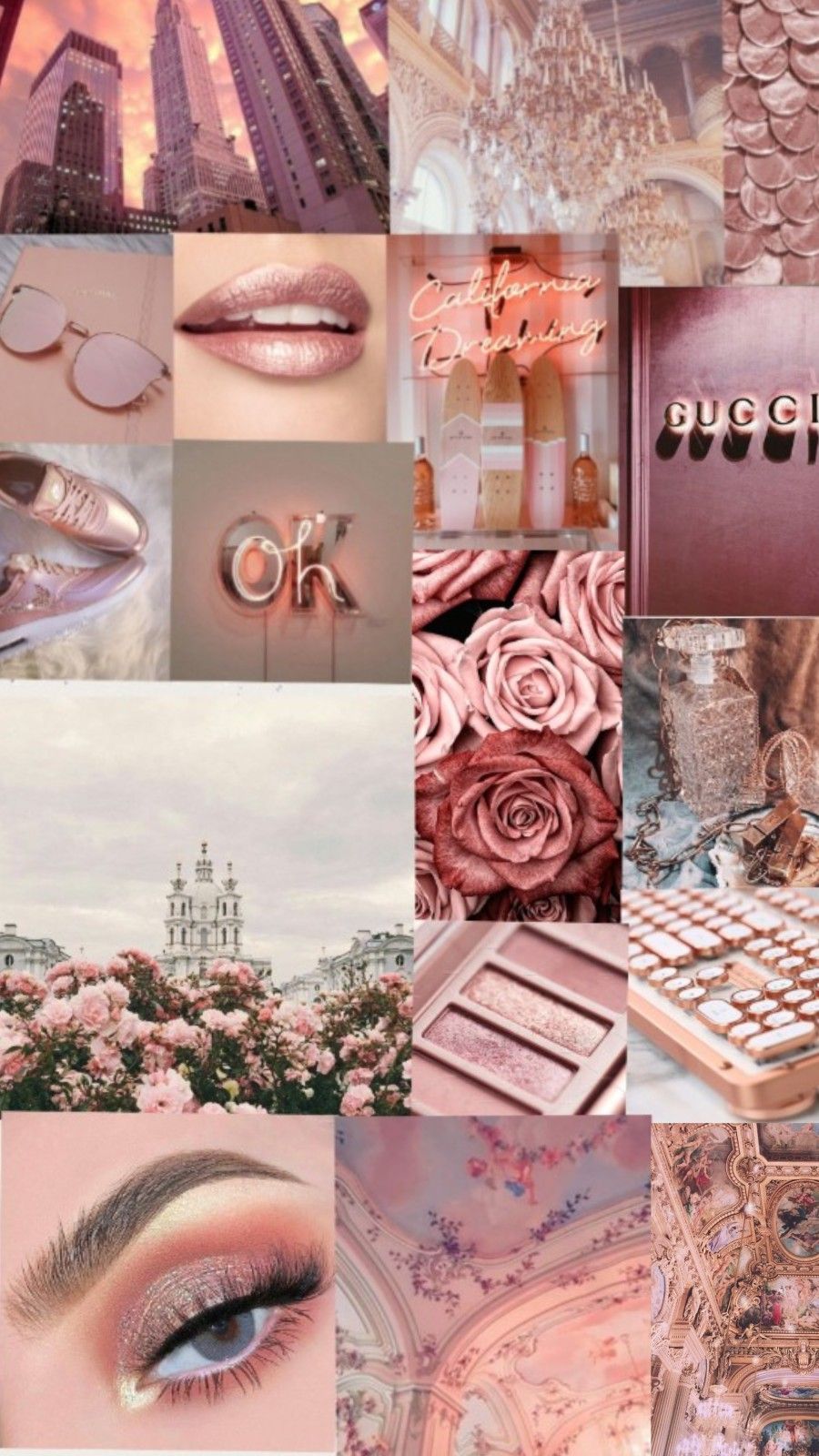 Roses Aesthetic Collages Wallpaper