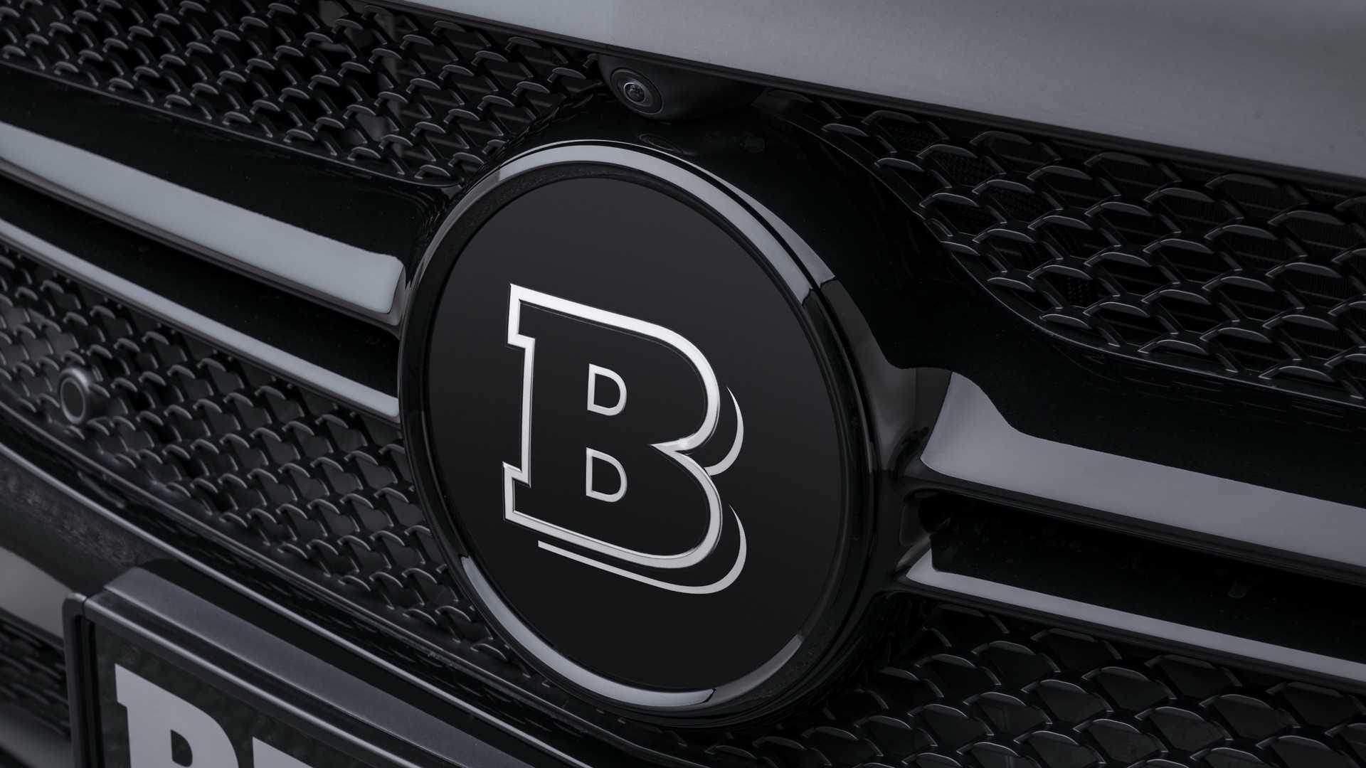 Front grille black emblem with orange Brabus style logo for Mercedes-B –  Kubay Carbon Company