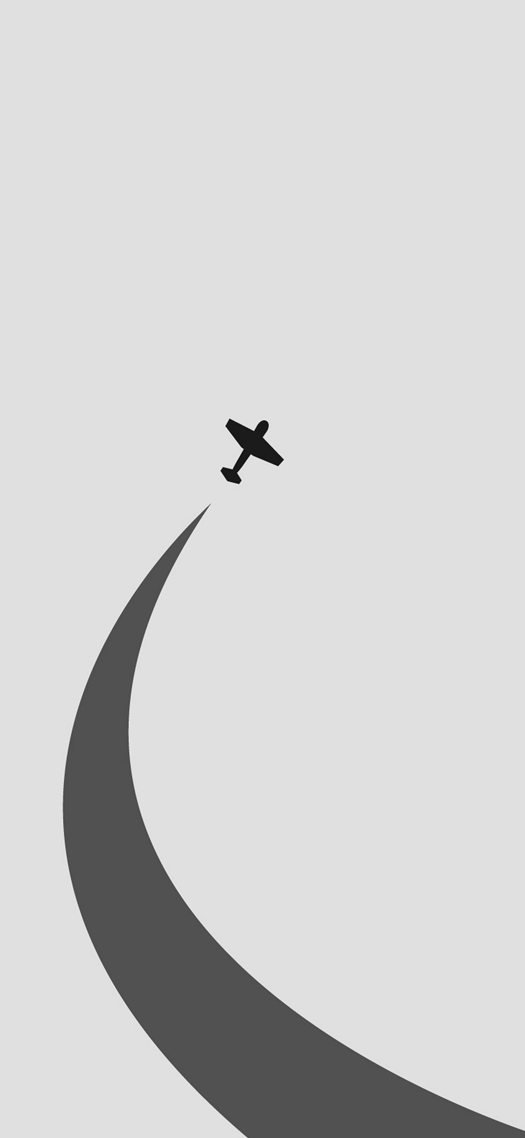 Airplane Flying Minimal Art 4K iPhone Wallpaper