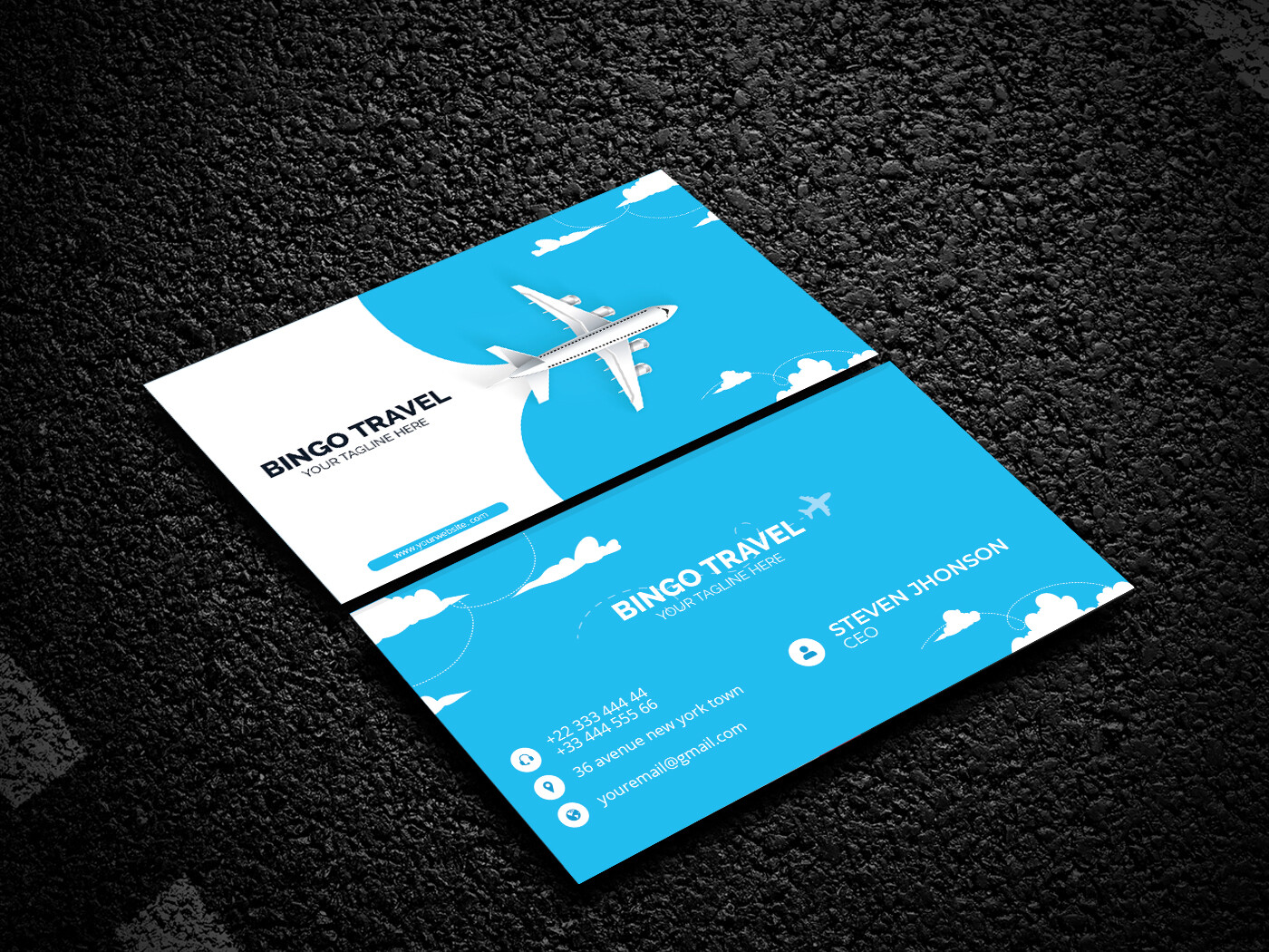 Travel Agency Business Card Design, Md Sahjahan Rabi