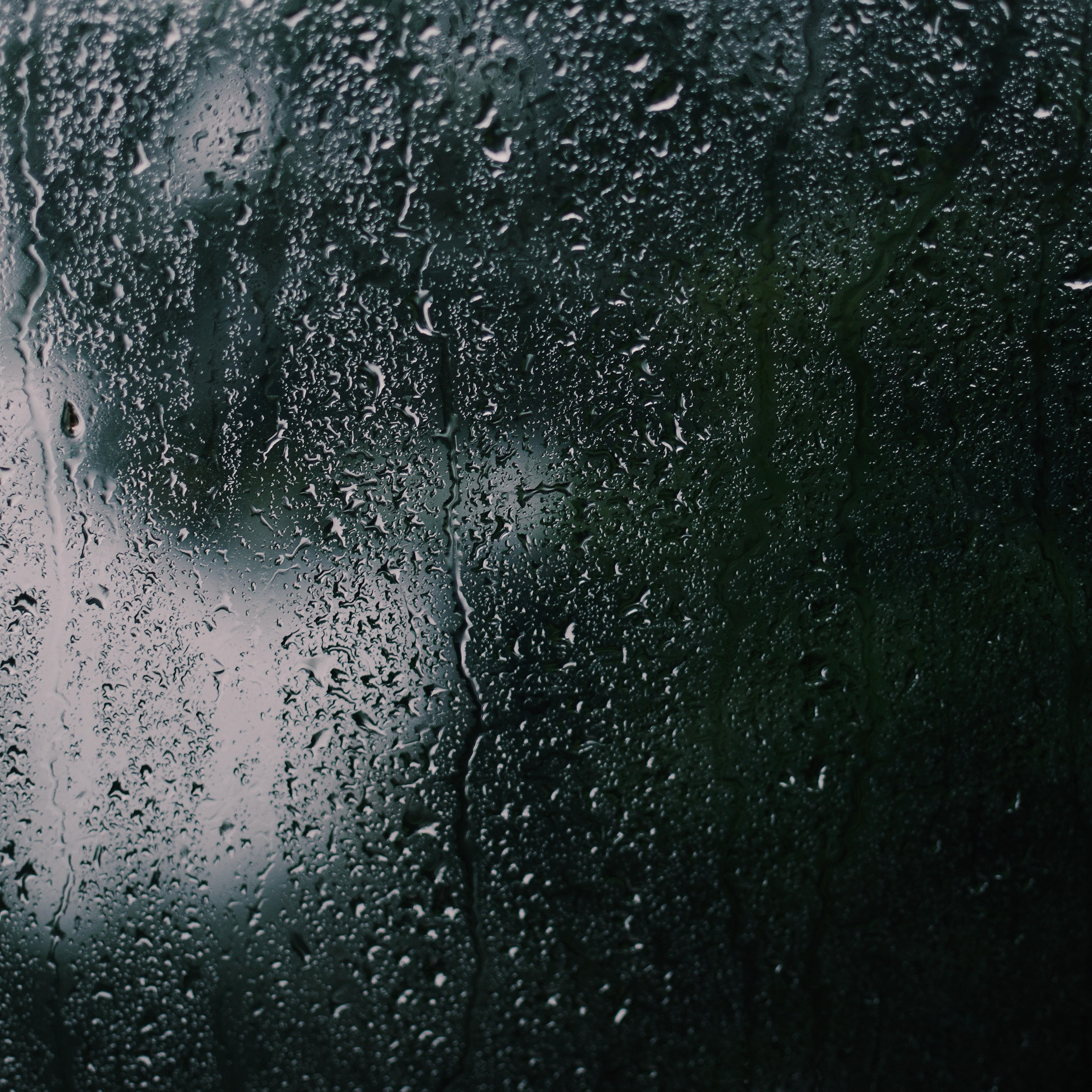 Nature Rain Window Dark Wallpaper