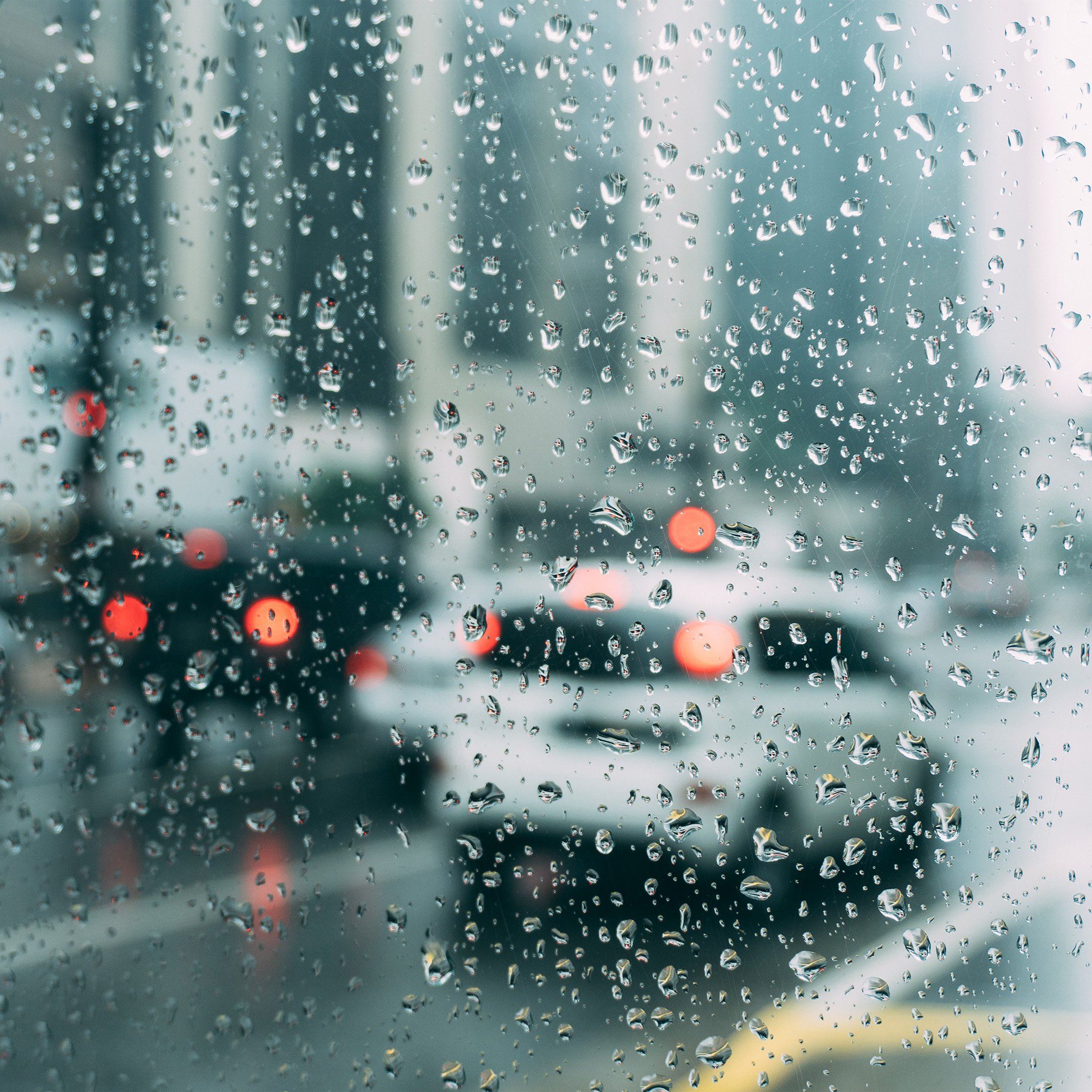 Rain Window Bokeh Art Car Sad iPad Air Wallpaper Free Download