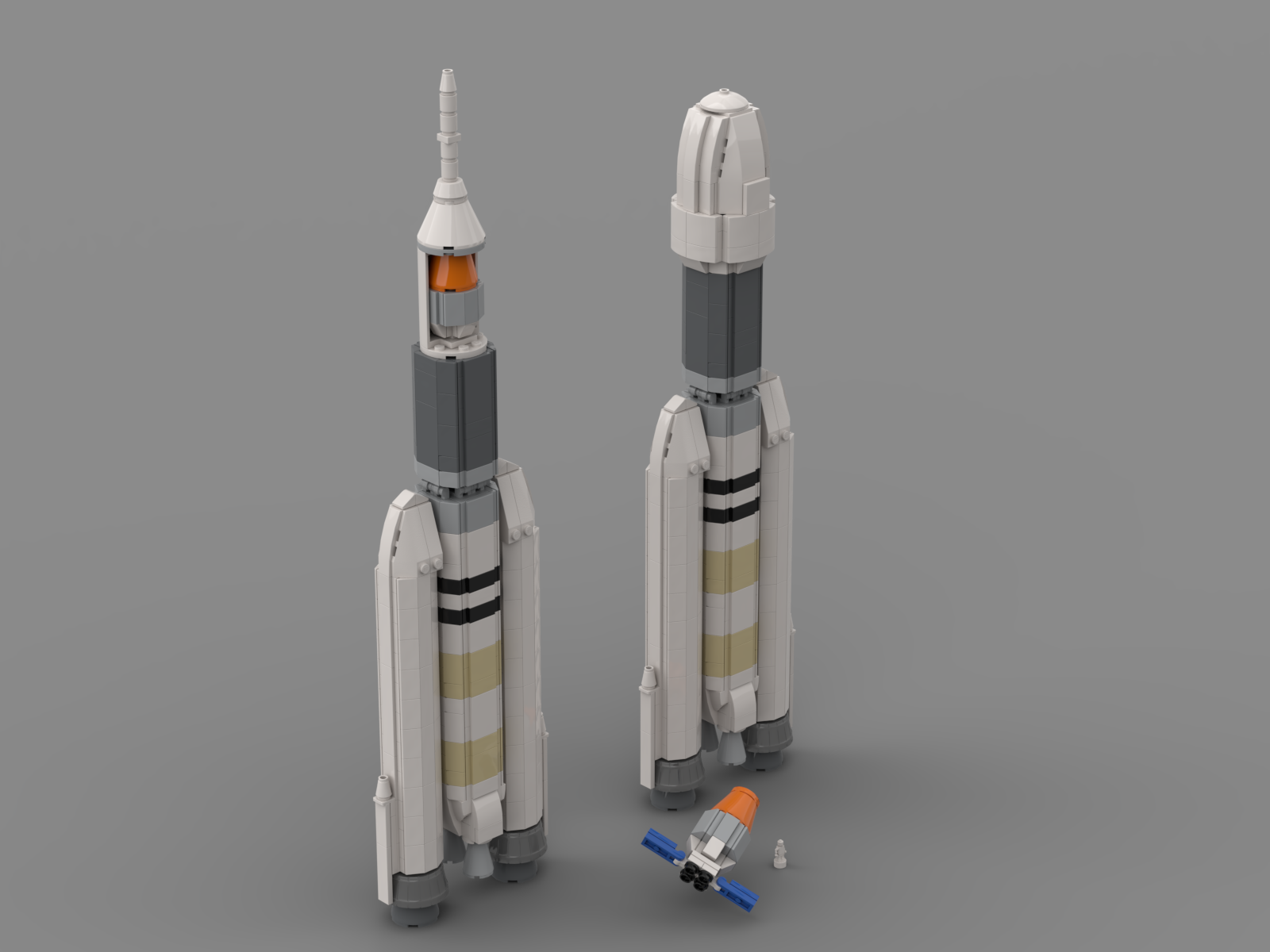 GSLV Mk III and Gaganyaan Orbital Module in Lego!