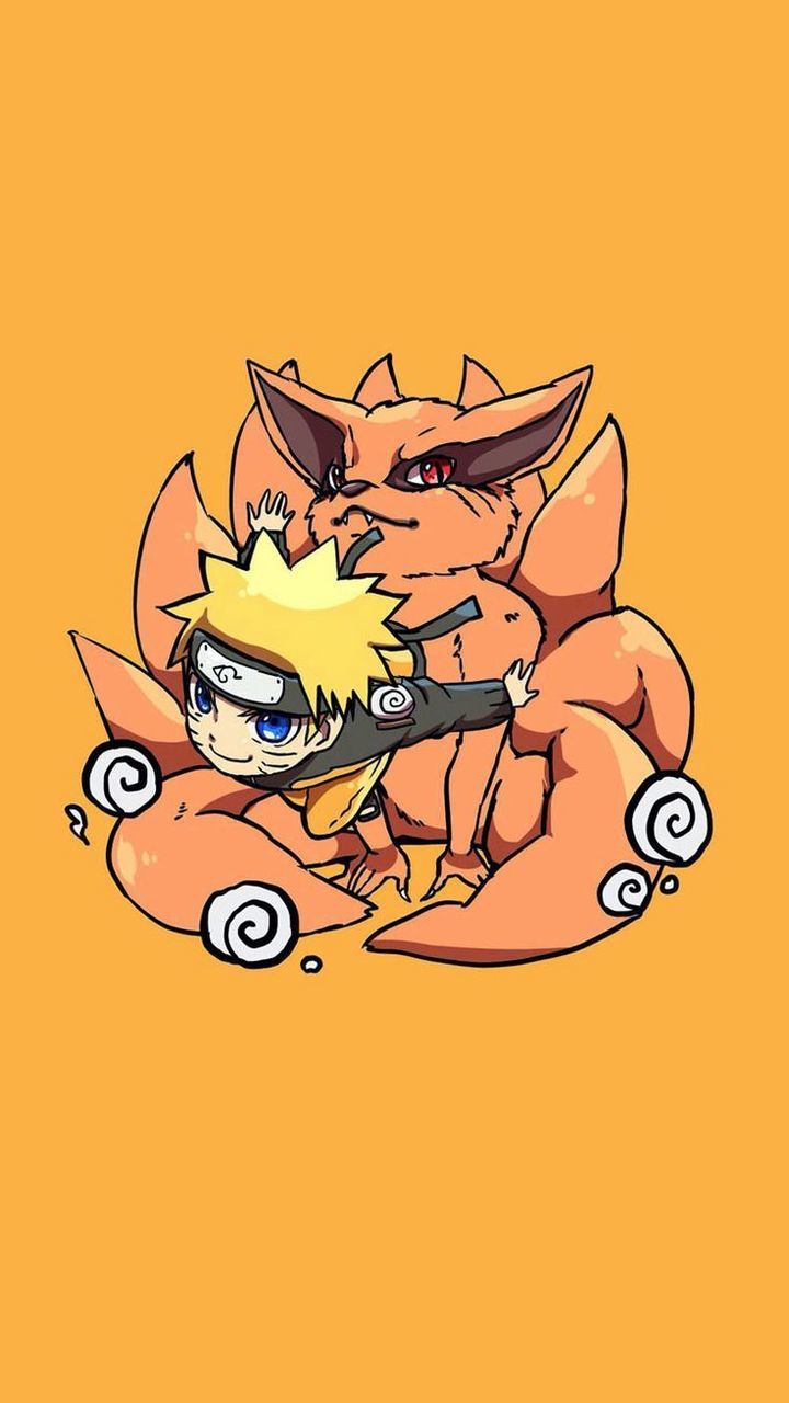 Cute chibi Naruto & Kyuubi wallpaper <3