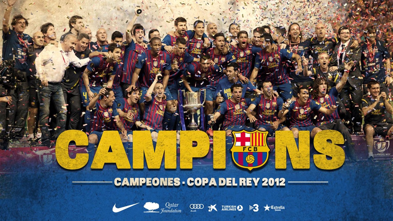 CHAMPIONS SPANISH CUP 2012 FC Barcelona Club HD Wallpaper