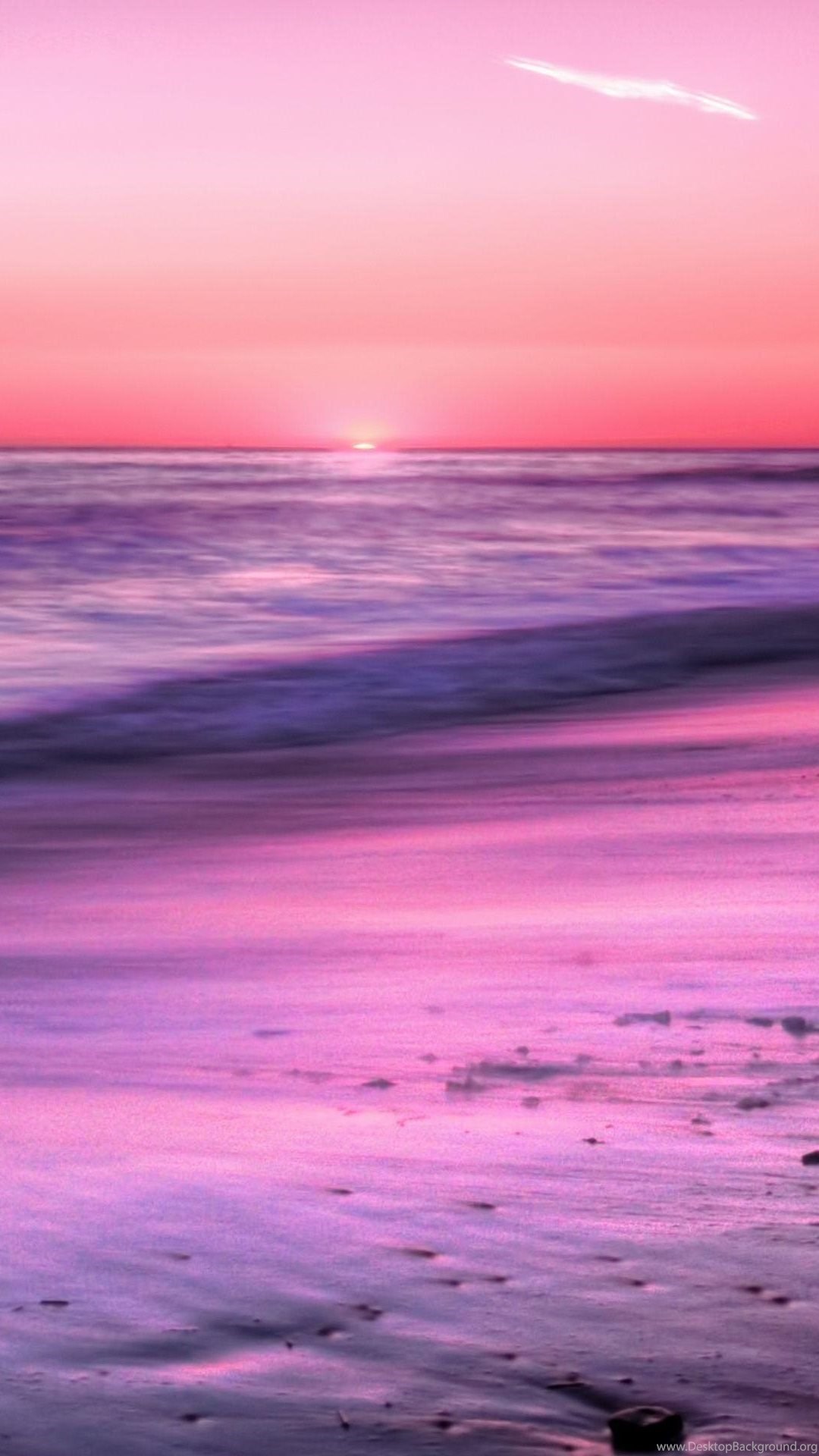 Sunrise Horizon Calm Sea Beach Android Wallpaper Free Download Desktop Background