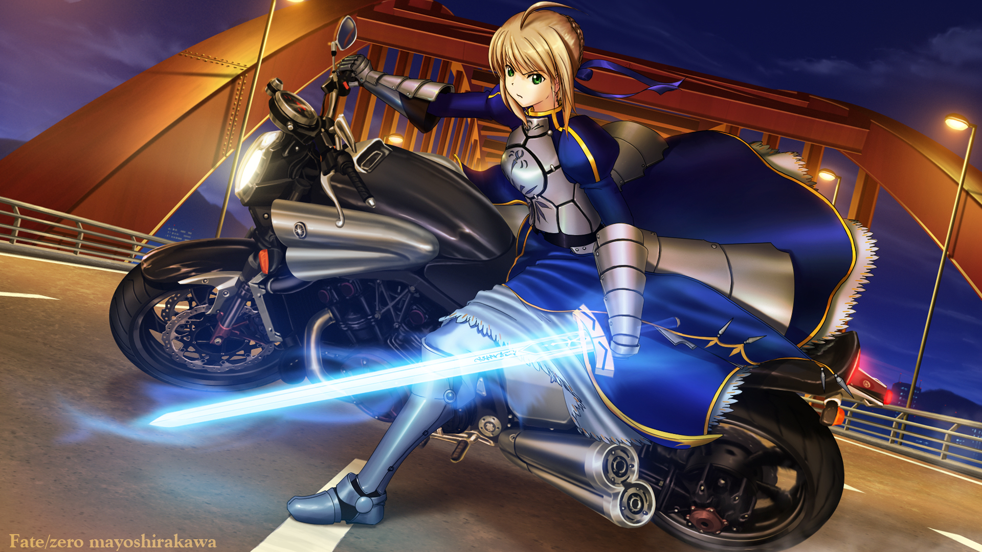 Anime Character Riding Motorcycle