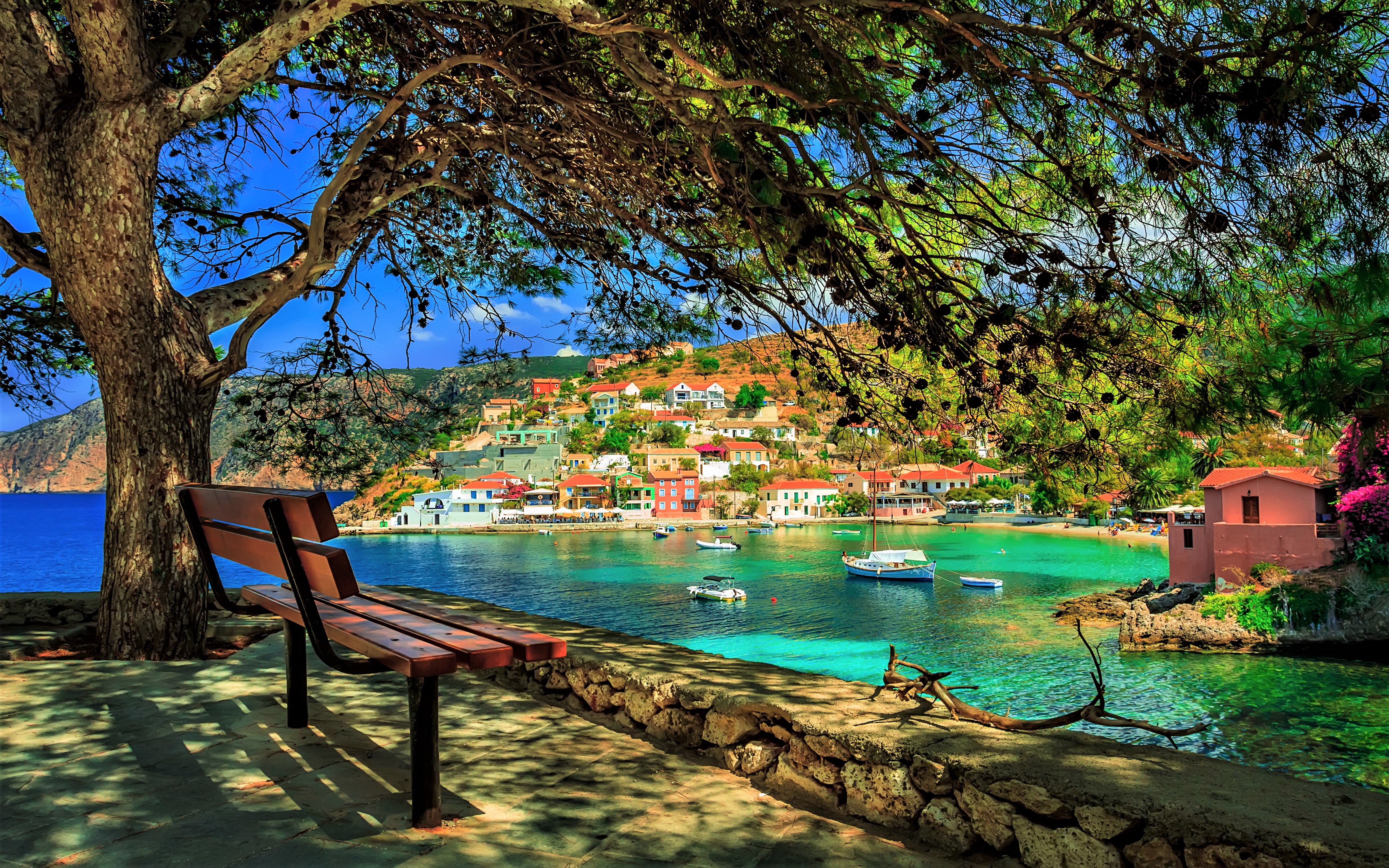 Coast of Greece 4k Ultra HD Wallpaper