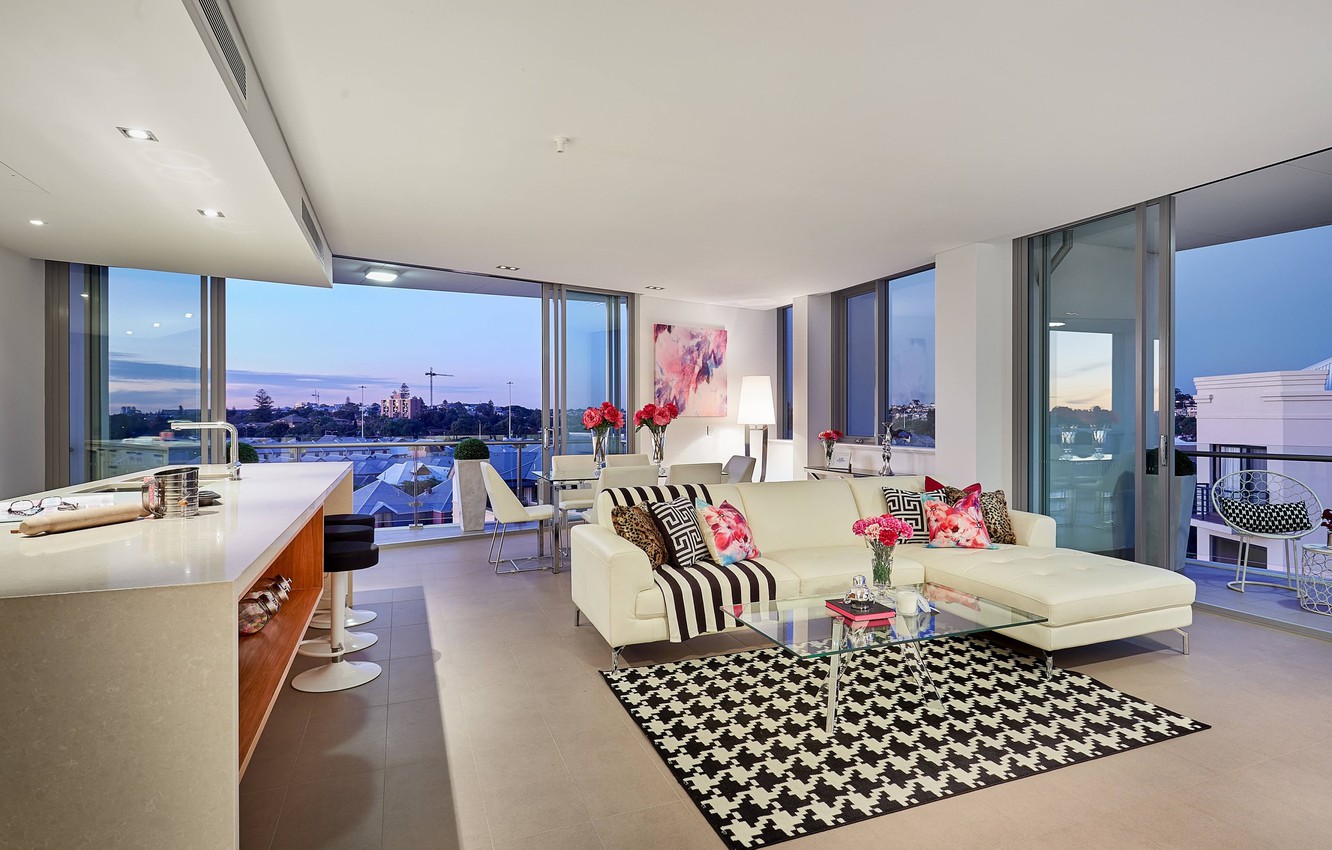 Wallpaper design, style, interior, living space, Luxury Apartments image for desktop, section интерьер