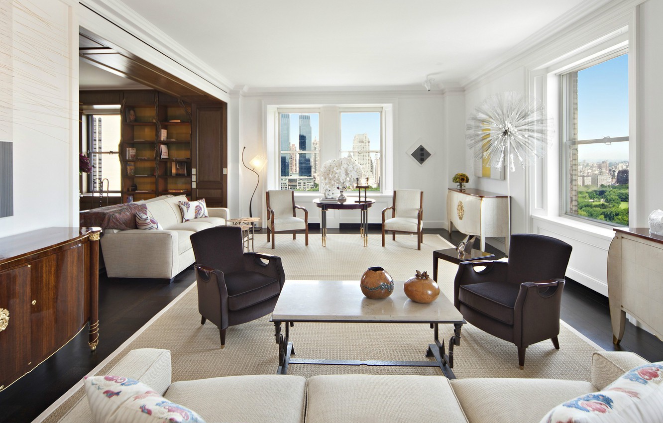 Wallpaper design, style, New York, interior, luxury apartment image for desktop, section интерьер
