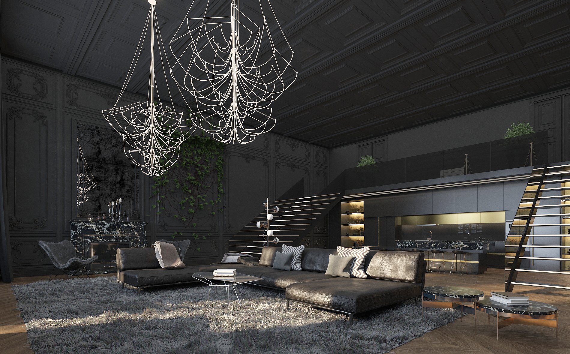 Paris Luxury Apartment 3D Model