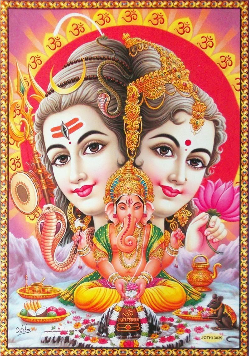 Lord Shiva HD Image, Beautiful Wallpaper With Family Ganesha and Parvati. Happy New Year 2022