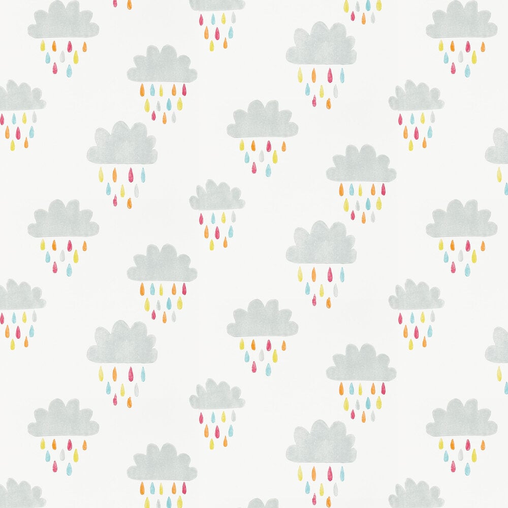April Showers by Scion, Lagoon and Poppy, Wallpaper Direct