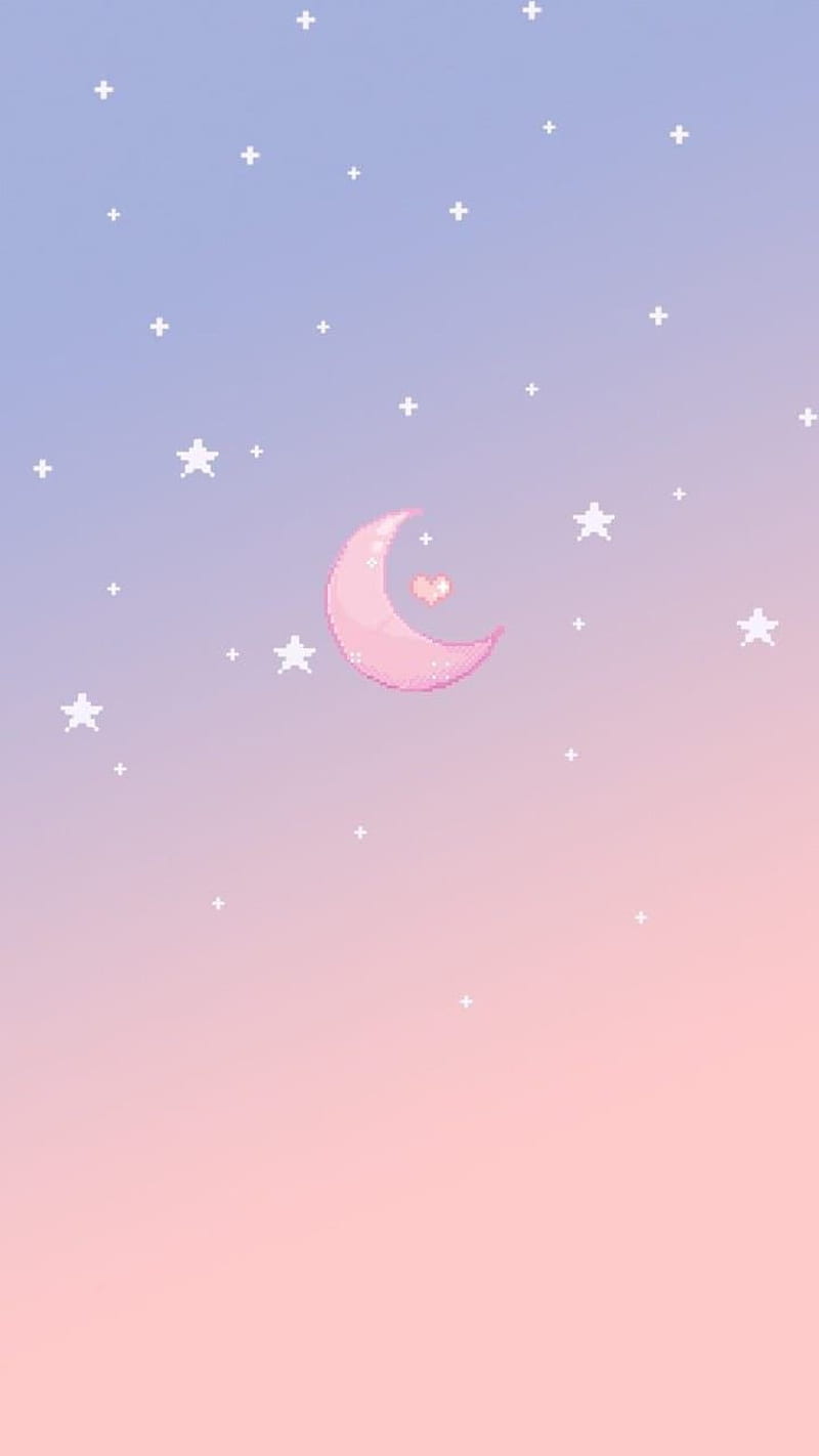The Best 30 Pink Pastel Galaxy Moon Wallpaper
