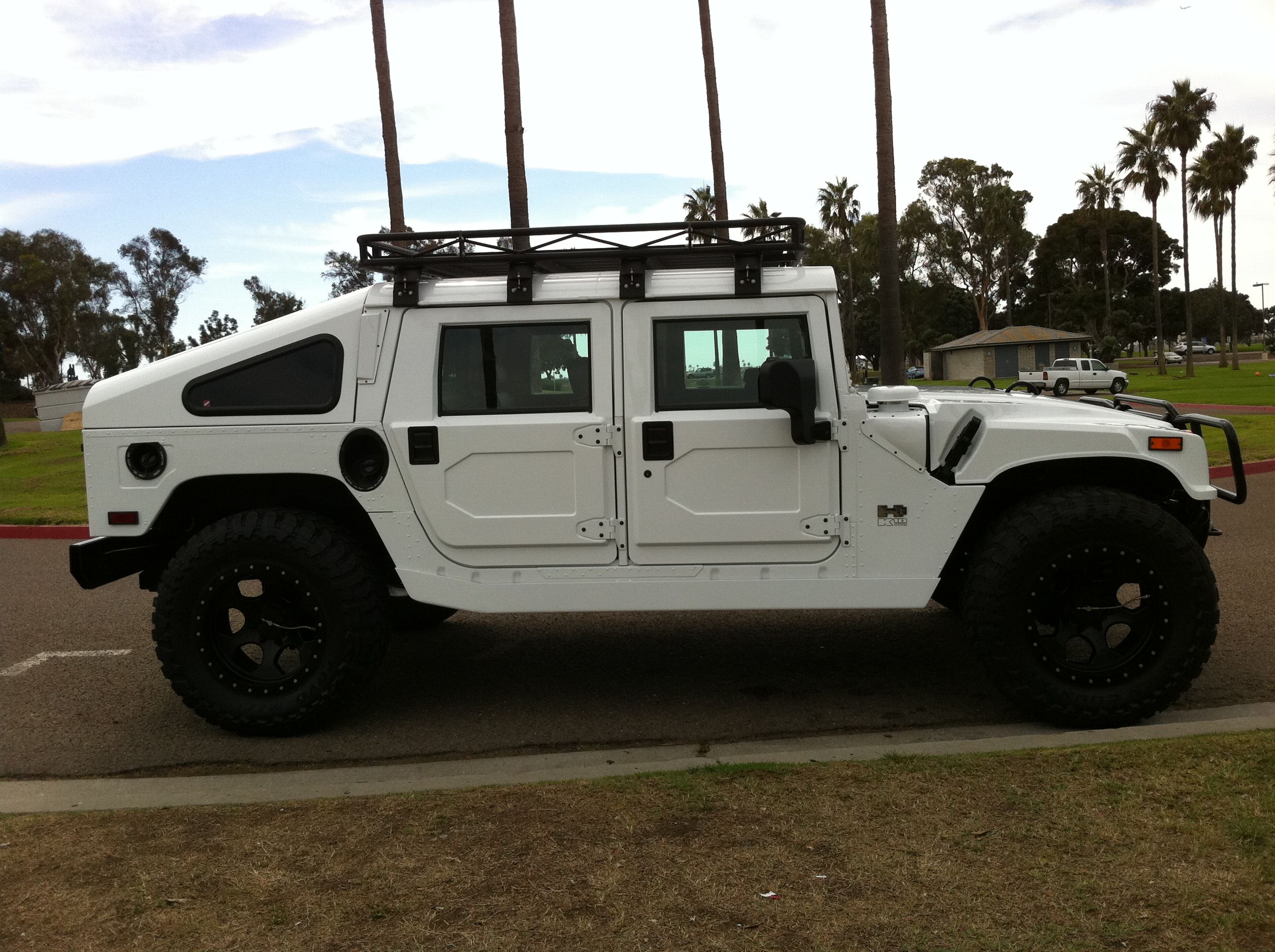 hummer h1 4 door hardtop ksc4 with slantback shell, 1 of 2 ever made the only white one originalsold. Hummer h1, Hummer, Big trucks