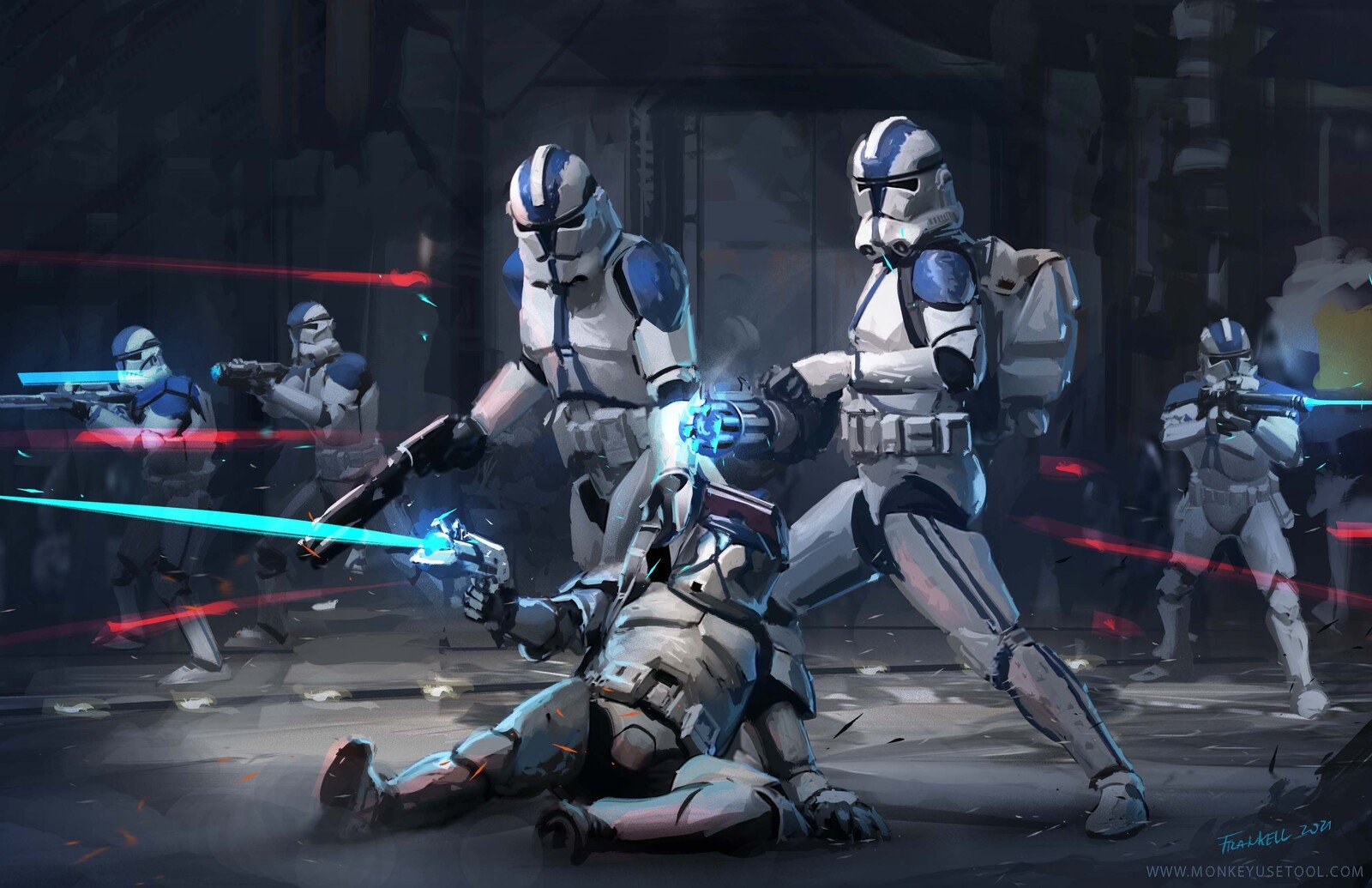 501st Clone Troopers, Star Wars. FAN ART, Frankell Baramdyka