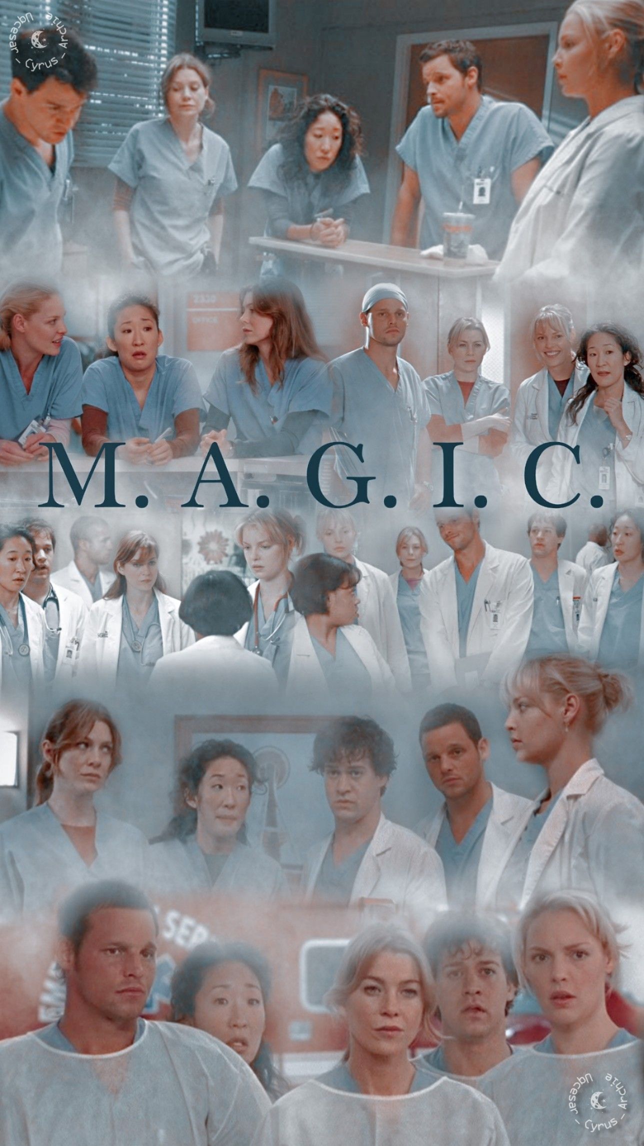 Wallpaper Magic Grey's Anatomy. Greys anatomy funny, Greys anatomy, Greys anatomy characters