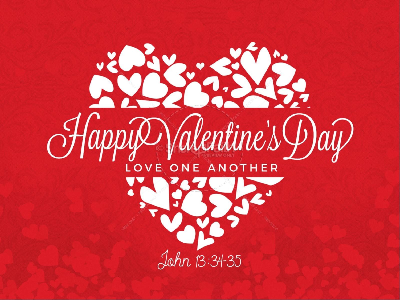 Happy Valentine's Day Love One Another Church Graphics