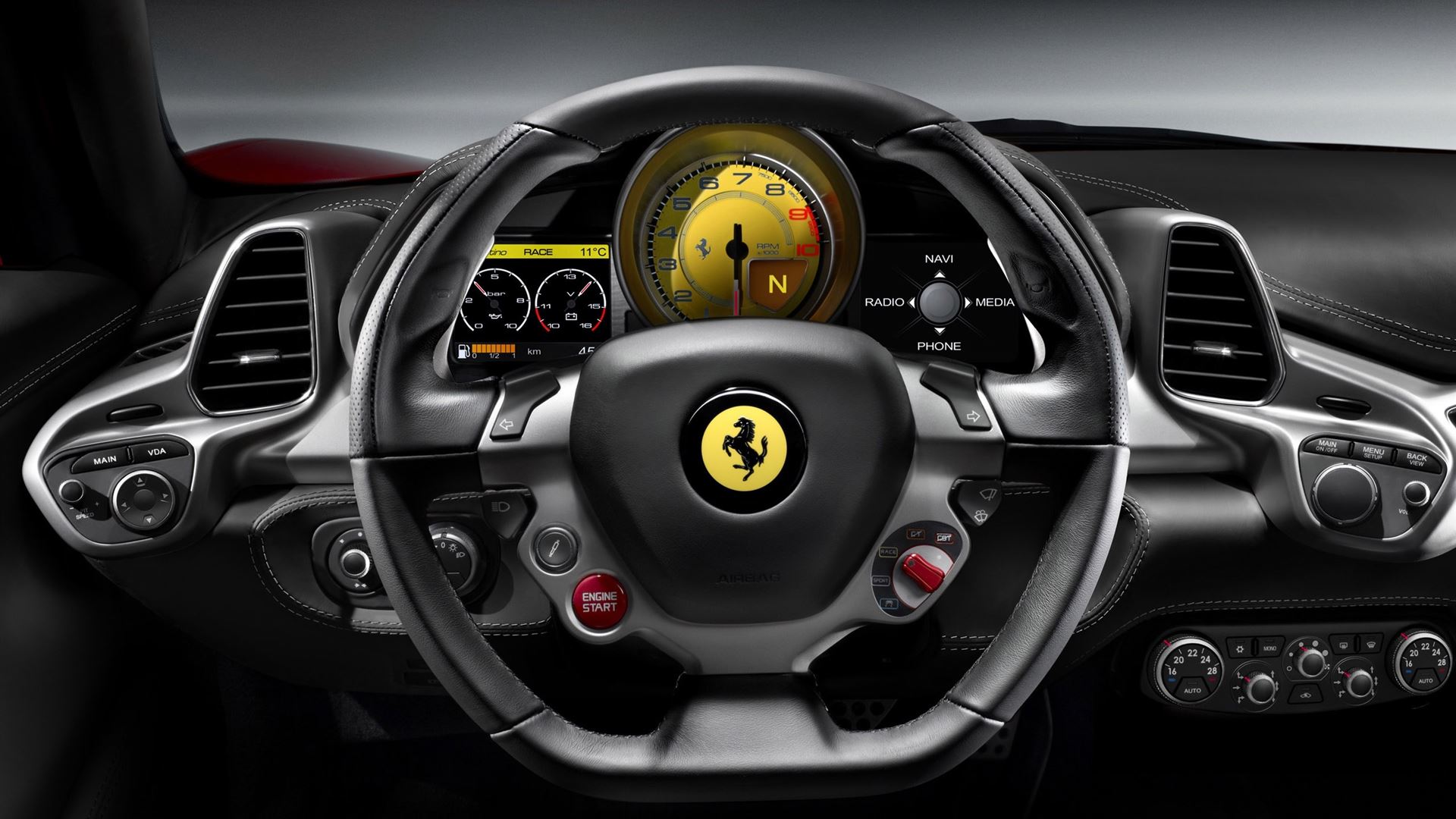 Ferrari 458 Italia Steering Wheel Mac Wallpaper Download