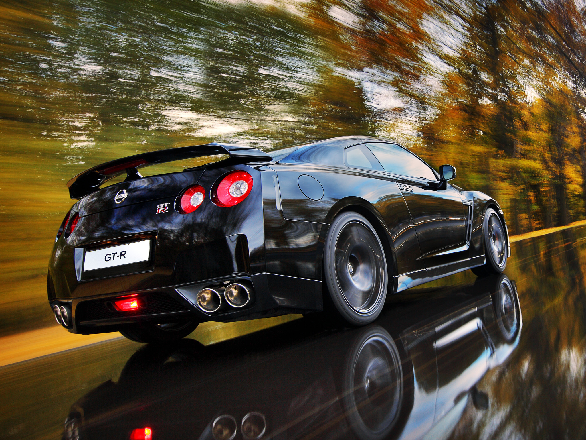 Black, Blur, Nissan Skyline R35 GT R Wallpaper & Background Image