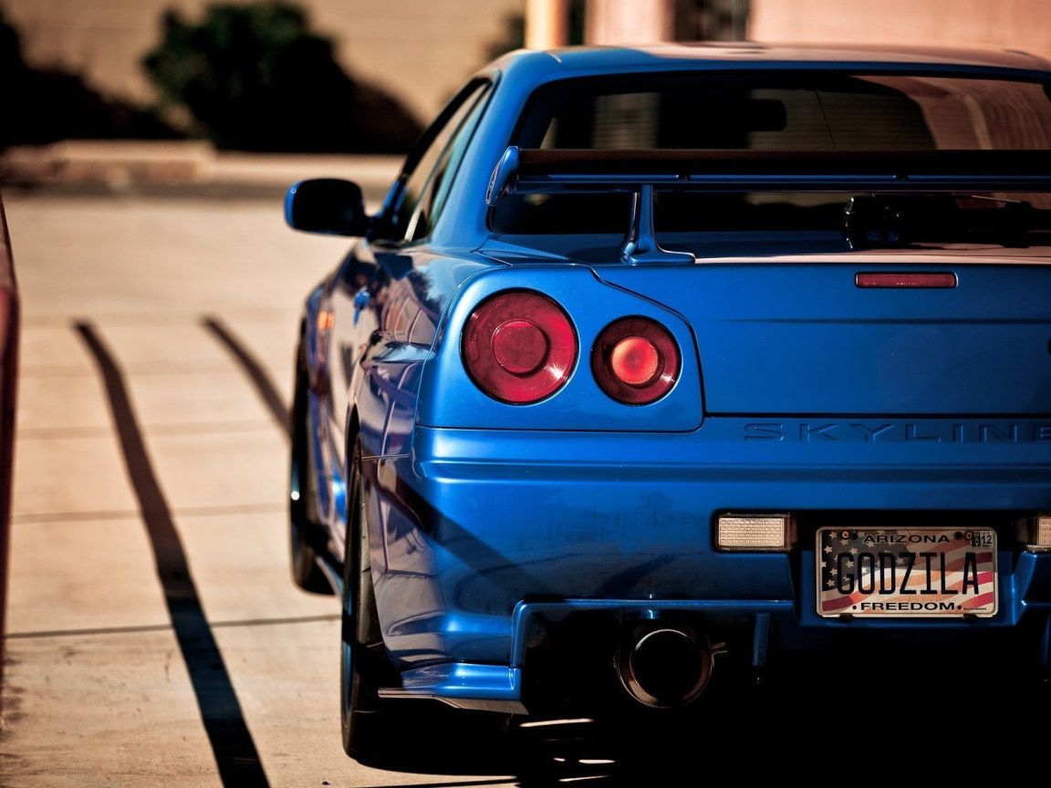 Wallpaper Blue Skyliner Vehicle, Nissan Skyline GT R, Nissan GTR, Nissan GTR R34 • Wallpaper For You