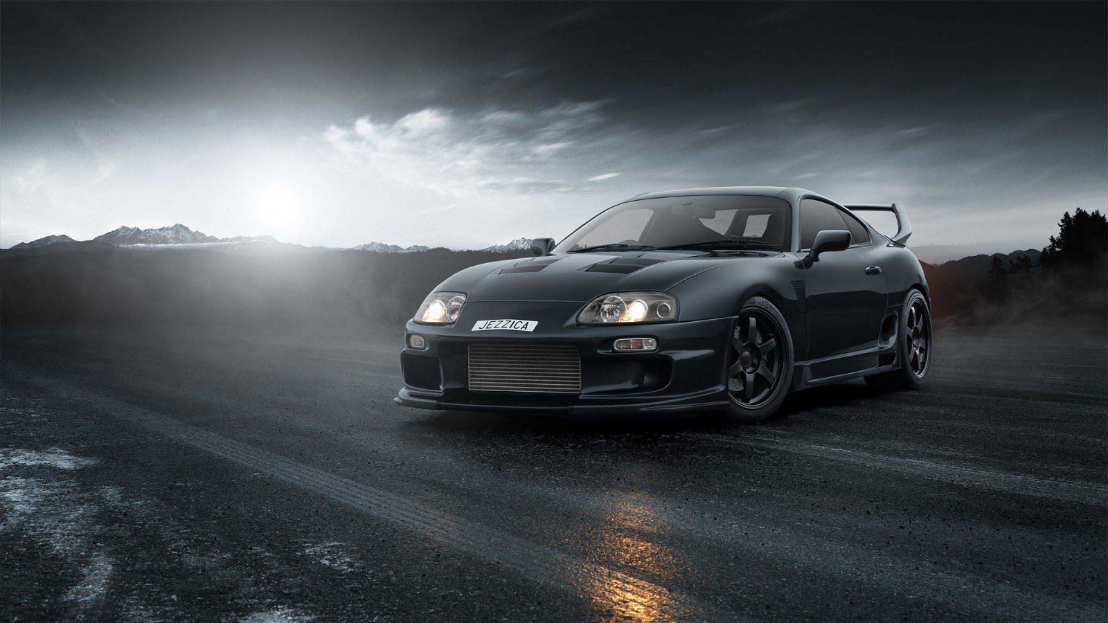 black toyota supra mk4 drift jdm HD JDM