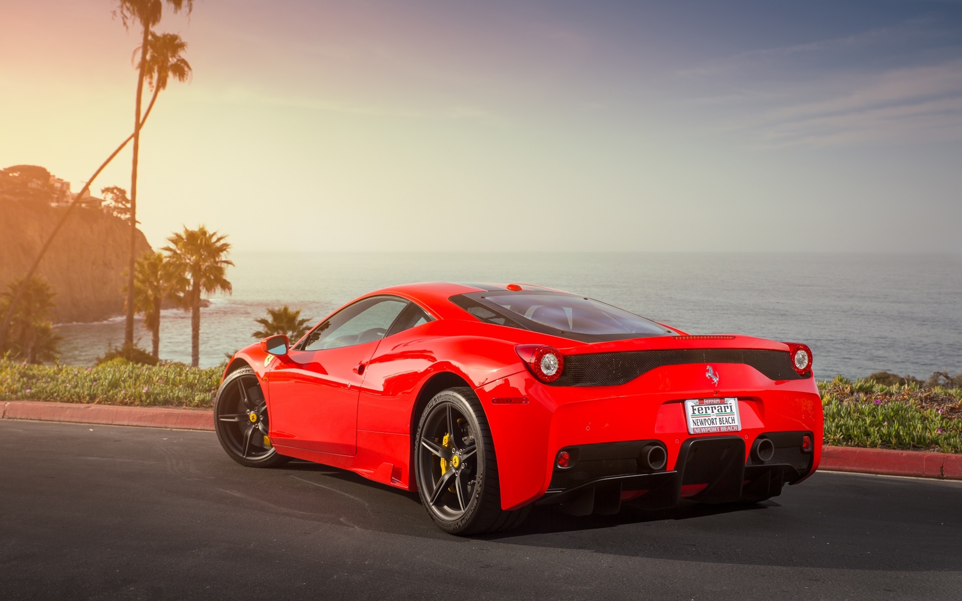 Wallpaper Ferrari 458 Speciale red supercar back view 1920x1200 HD Picture, Image