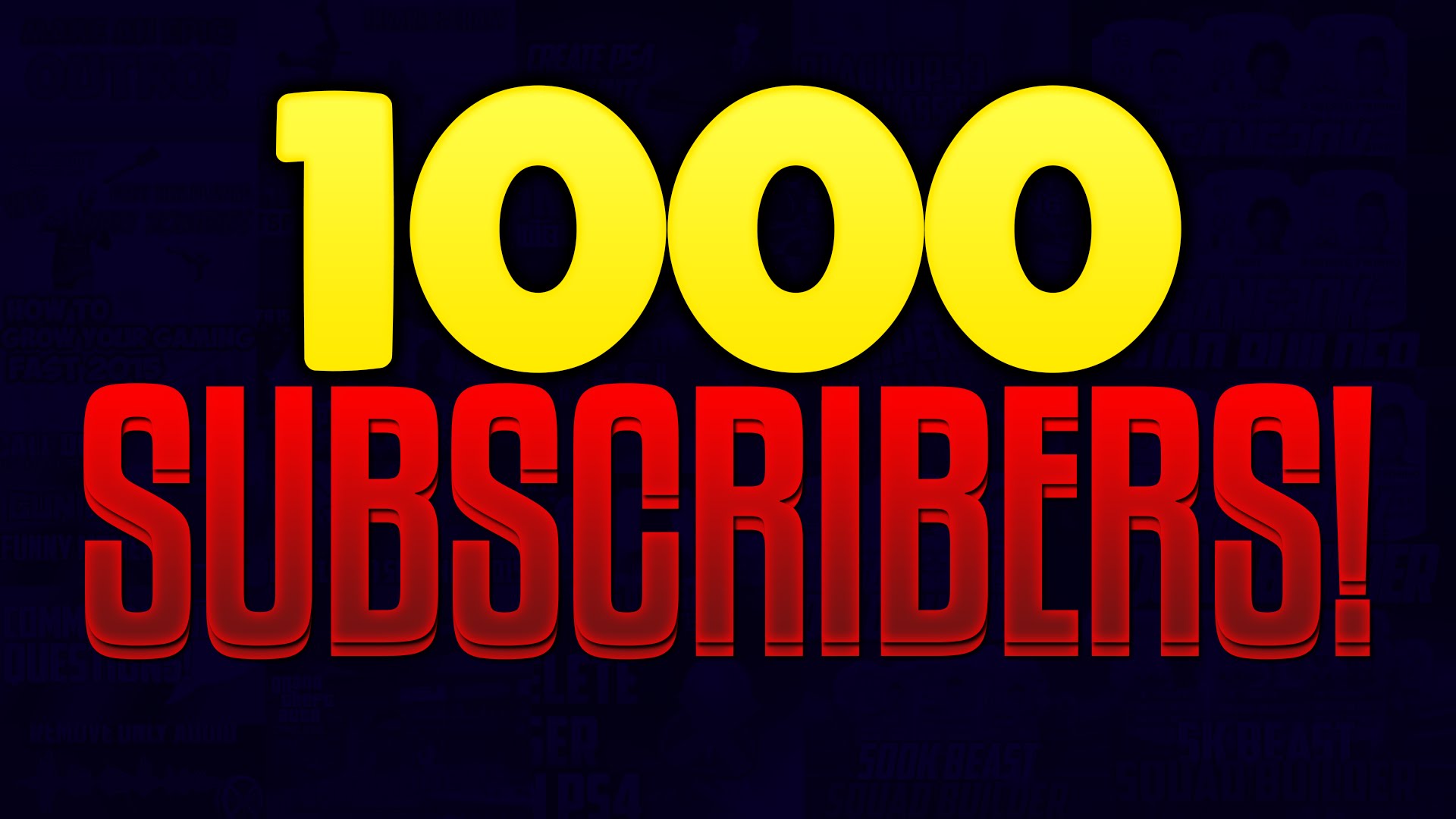 1k 1000 YouTube Channel Subscribers