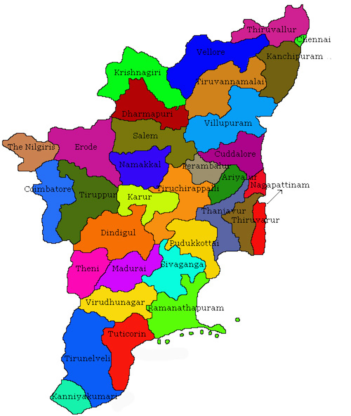 Tamilnadu Map And Hundreds More Free Printable International Maps