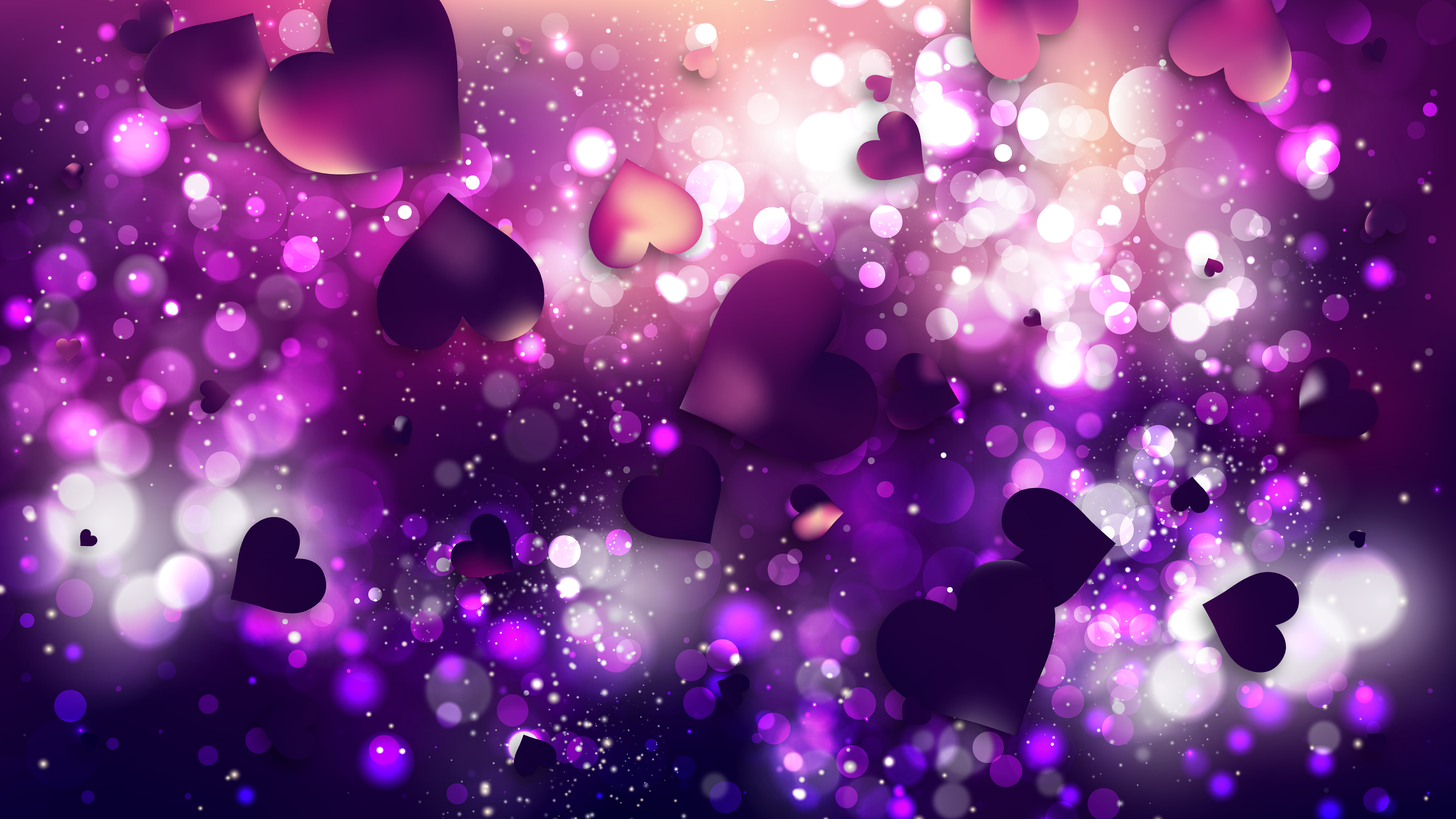 Free Purple and Black Valentines Background