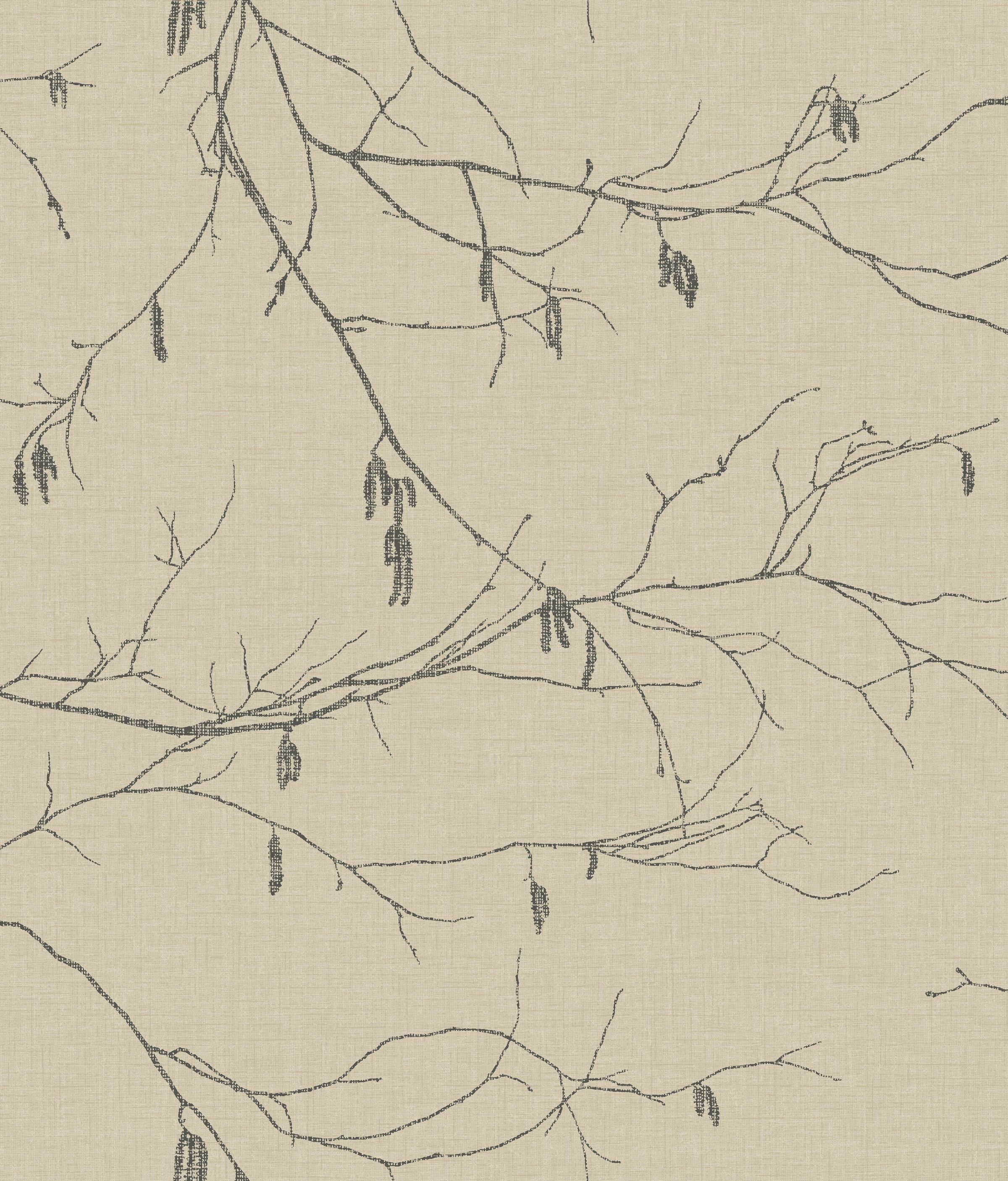 York Wallcoverings NR1528 Norlander Winter Branches Wallpaper Beige Savvy Decorator