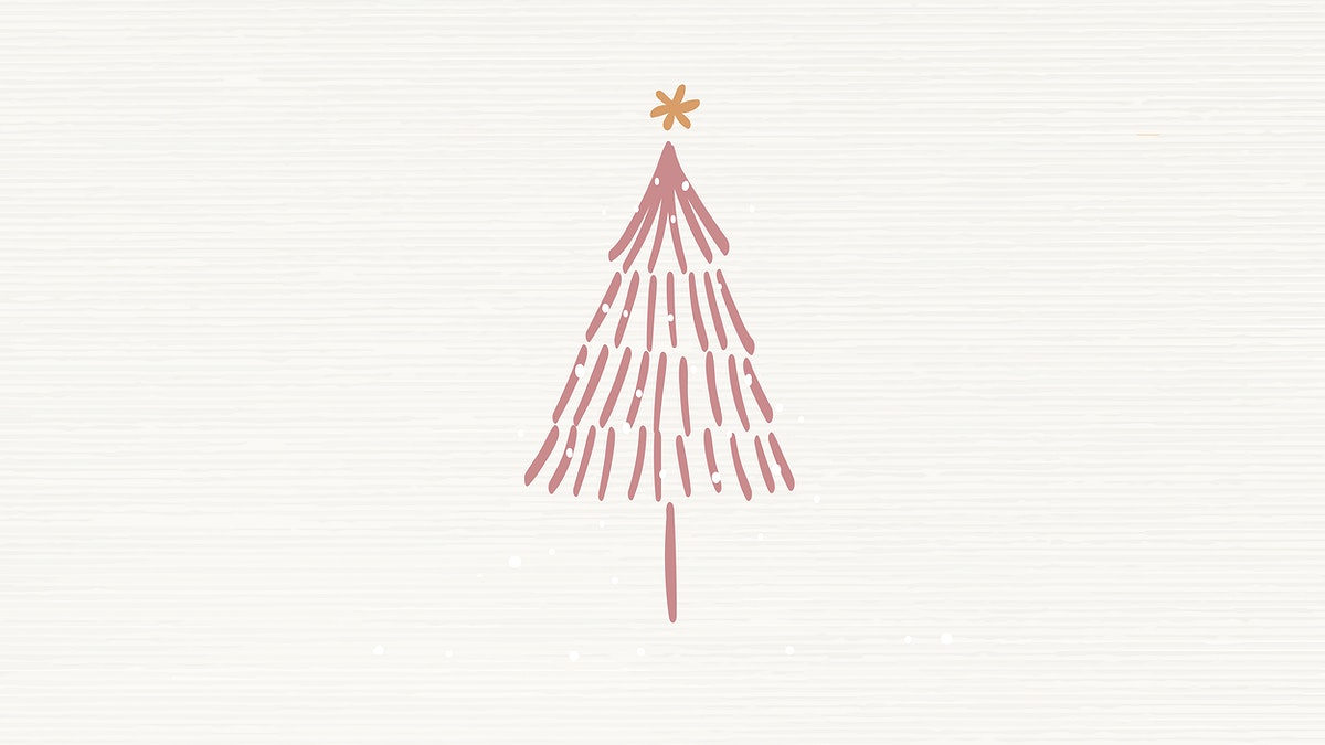 Christmas tree desktop wallpaper, winter. Free Photo Illustration