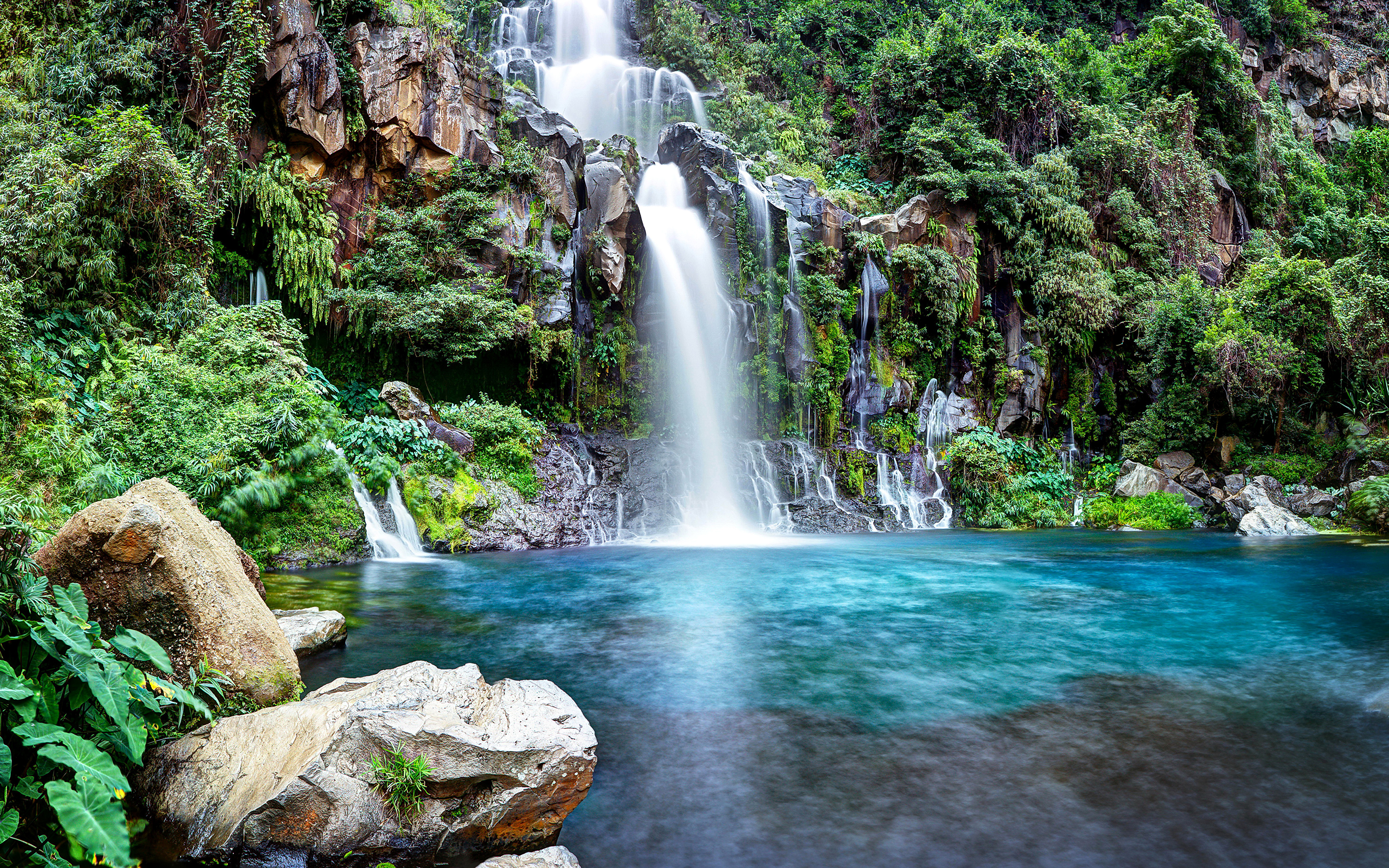 Image France Reunion Island Saint Gilles Nature Waterfalls 3840x2400