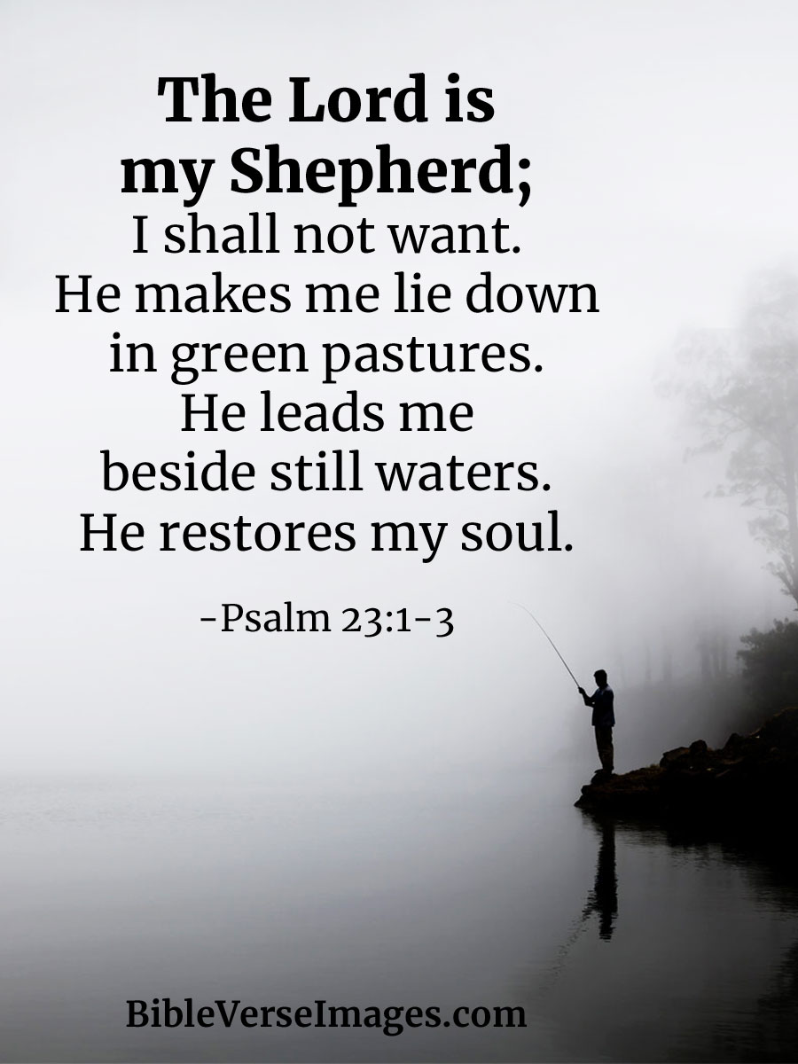 The Lord is my Shepherd Quote Verse Image